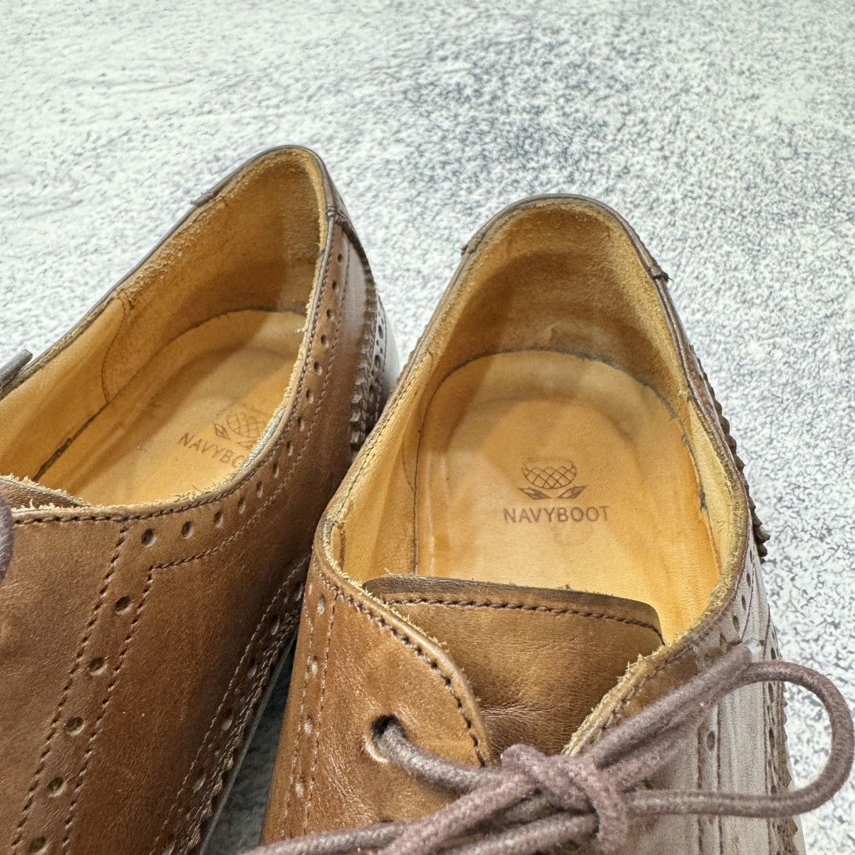 NAVYBOOT Navyboot Mens Derby Brogues US8.5 UK7.5 EU41.5 26.5cm Size US 8.5 / EU 41-42 - 16 Thumbnail