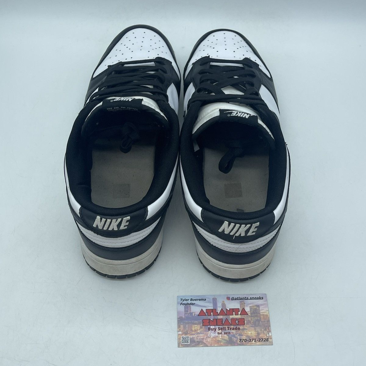Nike Dunk low black white Size US 13 / EU 46 - 6 Thumbnail
