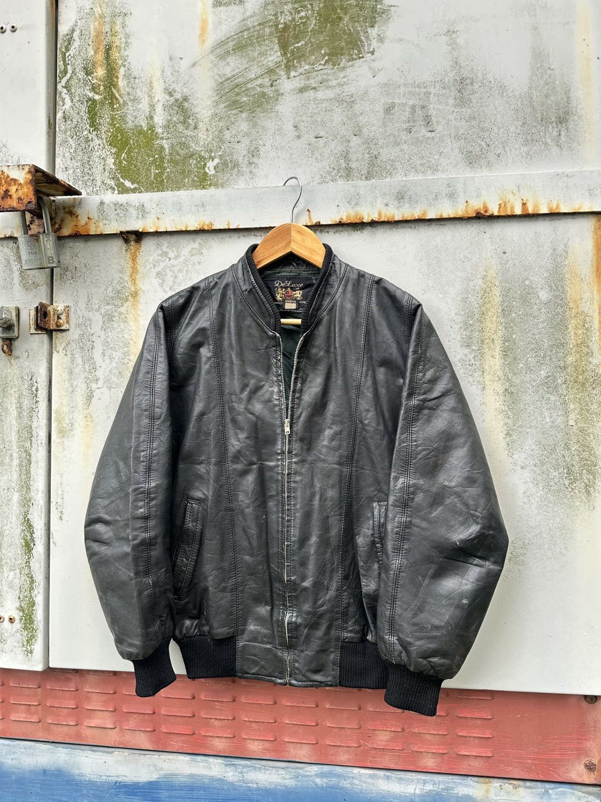 Vintage 👹Vintage Deluxe Leather Bomber Jacket Size US M / EU 48-50 / 2 - 3 Thumbnail