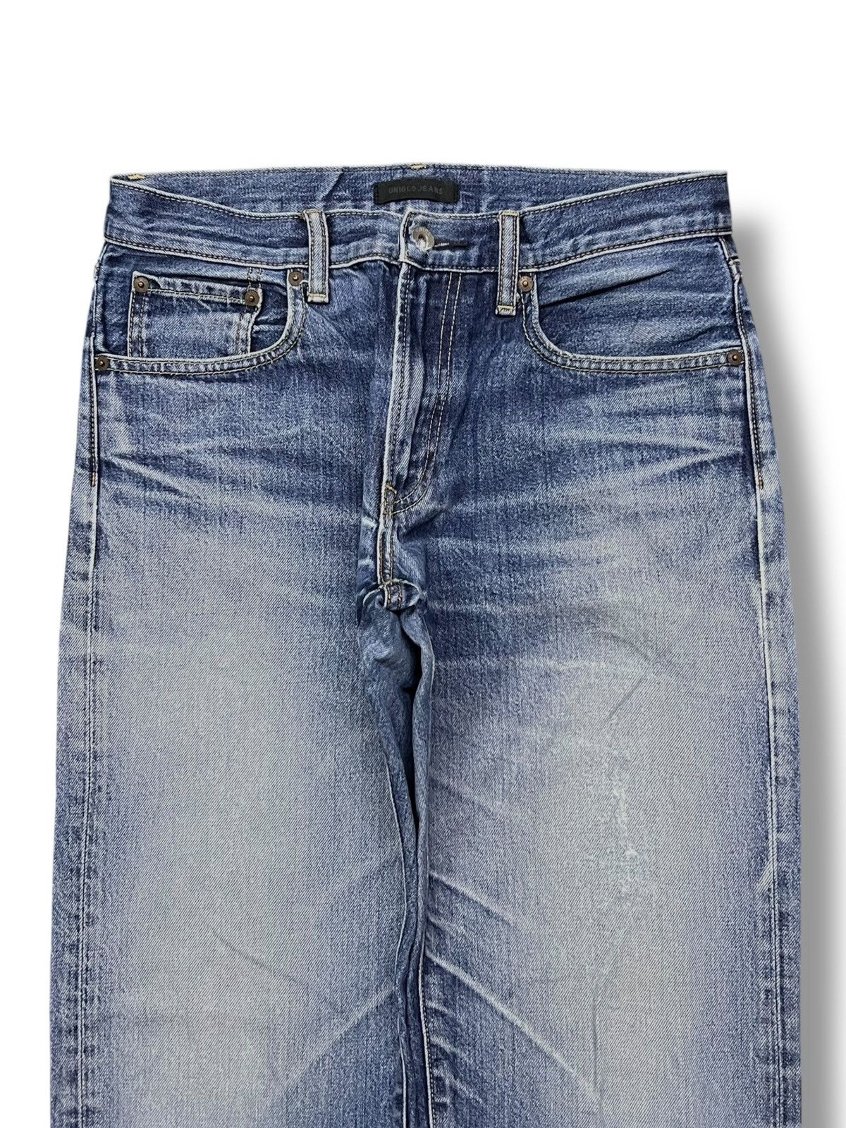Uniqlo Vintage Uniqlo Japan - Faded Wash Jeans Size US 32 / EU 48 - 4 Thumbnail