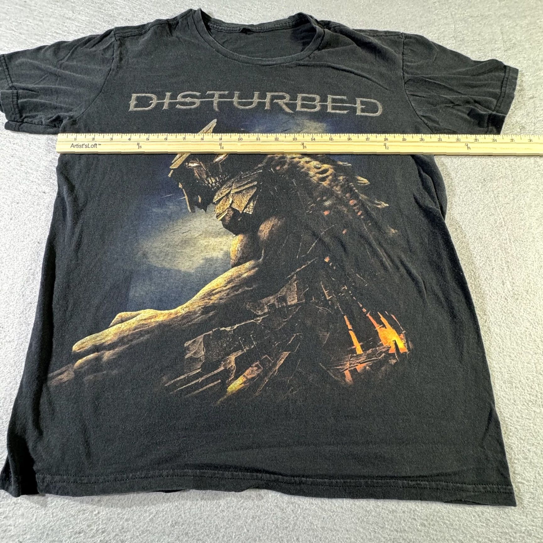 Vintage Disturbed Graphic T-Shirt Mens Large Black Heavy Metal Band Concert Tee Size US L / EU 52-54 / 3 - 7 Thumbnail