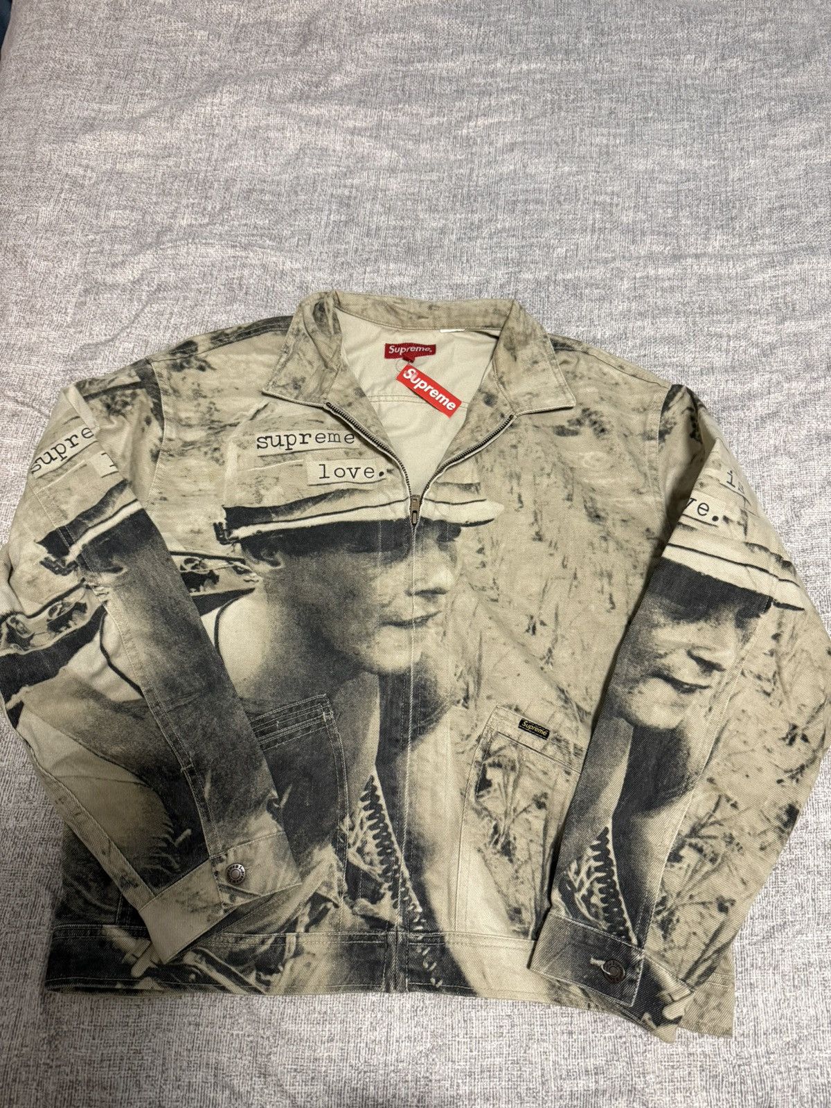 Supreme Is Love Denim Work Jacket | Grailed