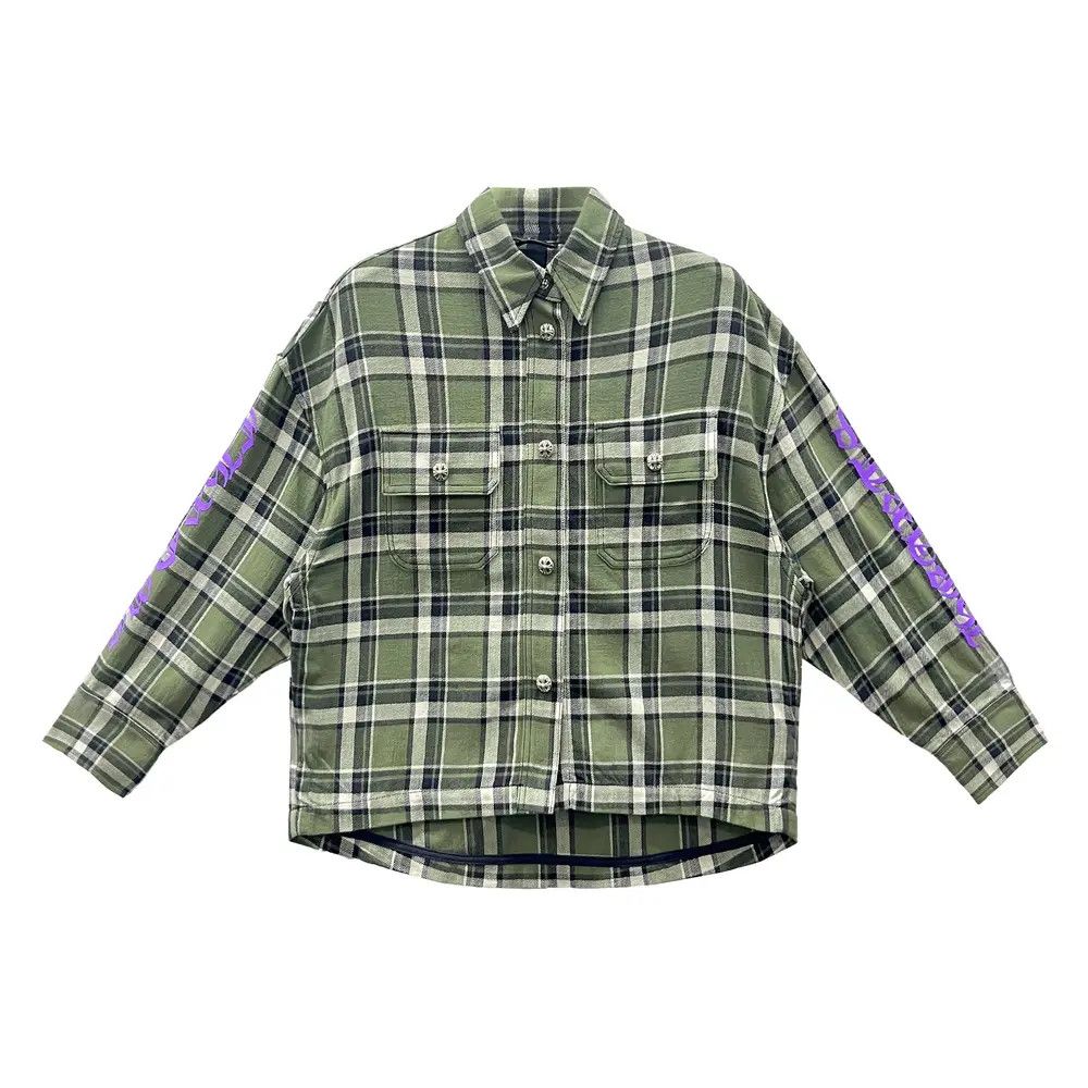 Chrome Hearts Chrome Hearts Work Dog Plaid Floral Sleeves Flannel Jacket Size US M / EU 48-50 / 2 - 1 Thumbnail