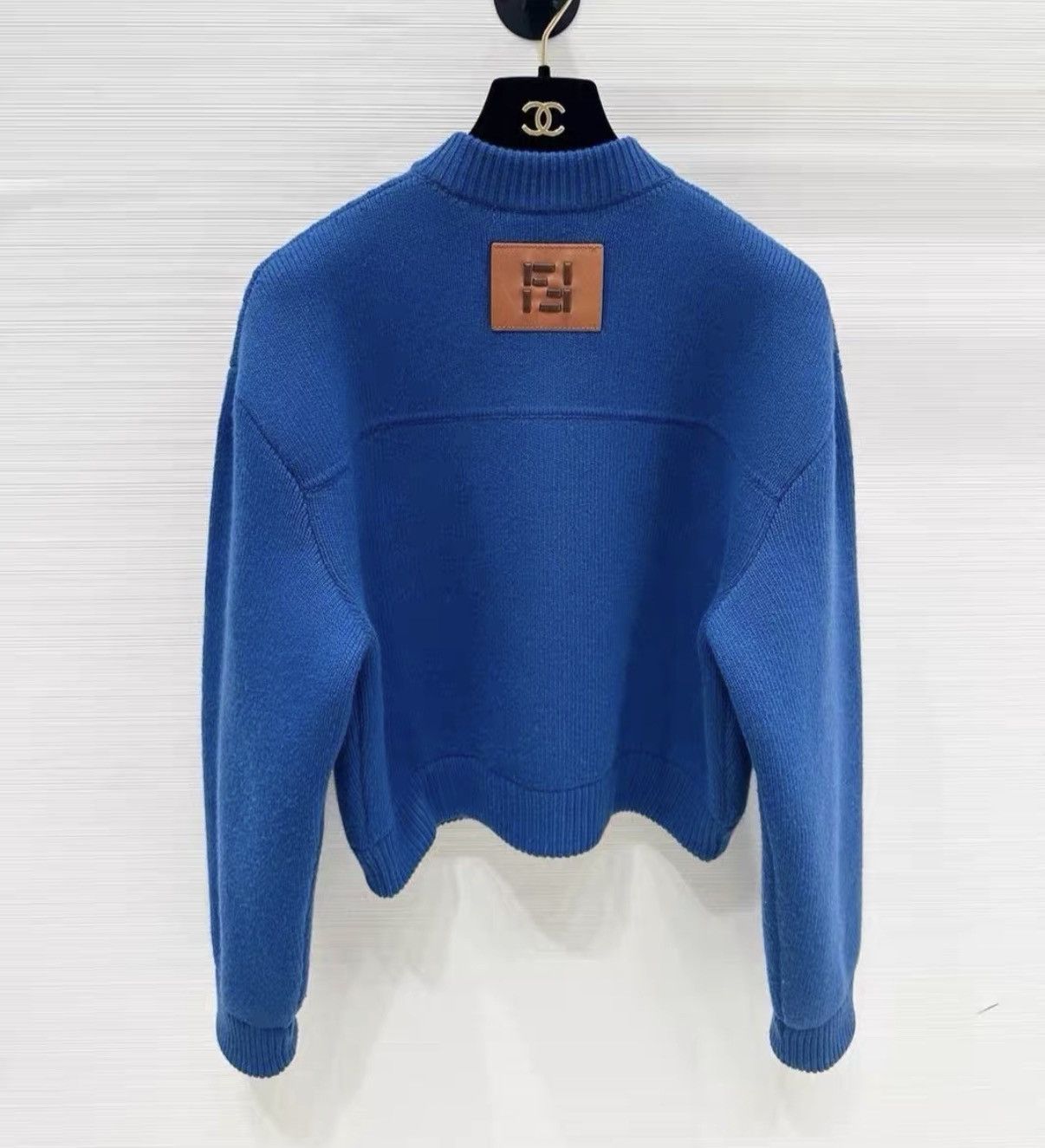 Fendi FENDI Klein Blue Wool Knit Cardigan J33 Size XS / US 0-2 / IT 36-38 - 2 Thumbnail