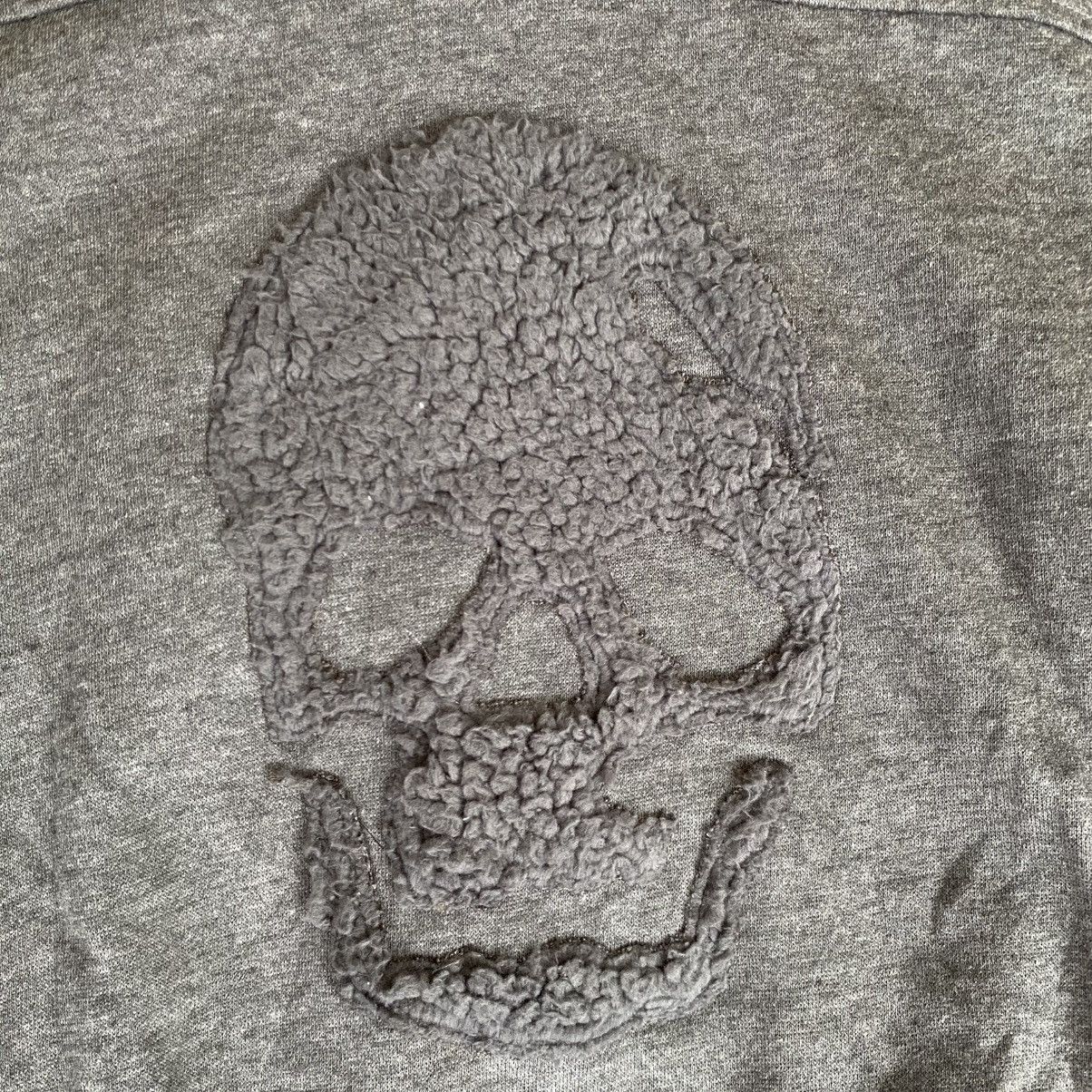If Six Was Nine 2000s Heaven and Earth Vkei Style Big Skull Sherpa Hoodie Size US M / EU 48-50 / 2 - 4 Thumbnail
