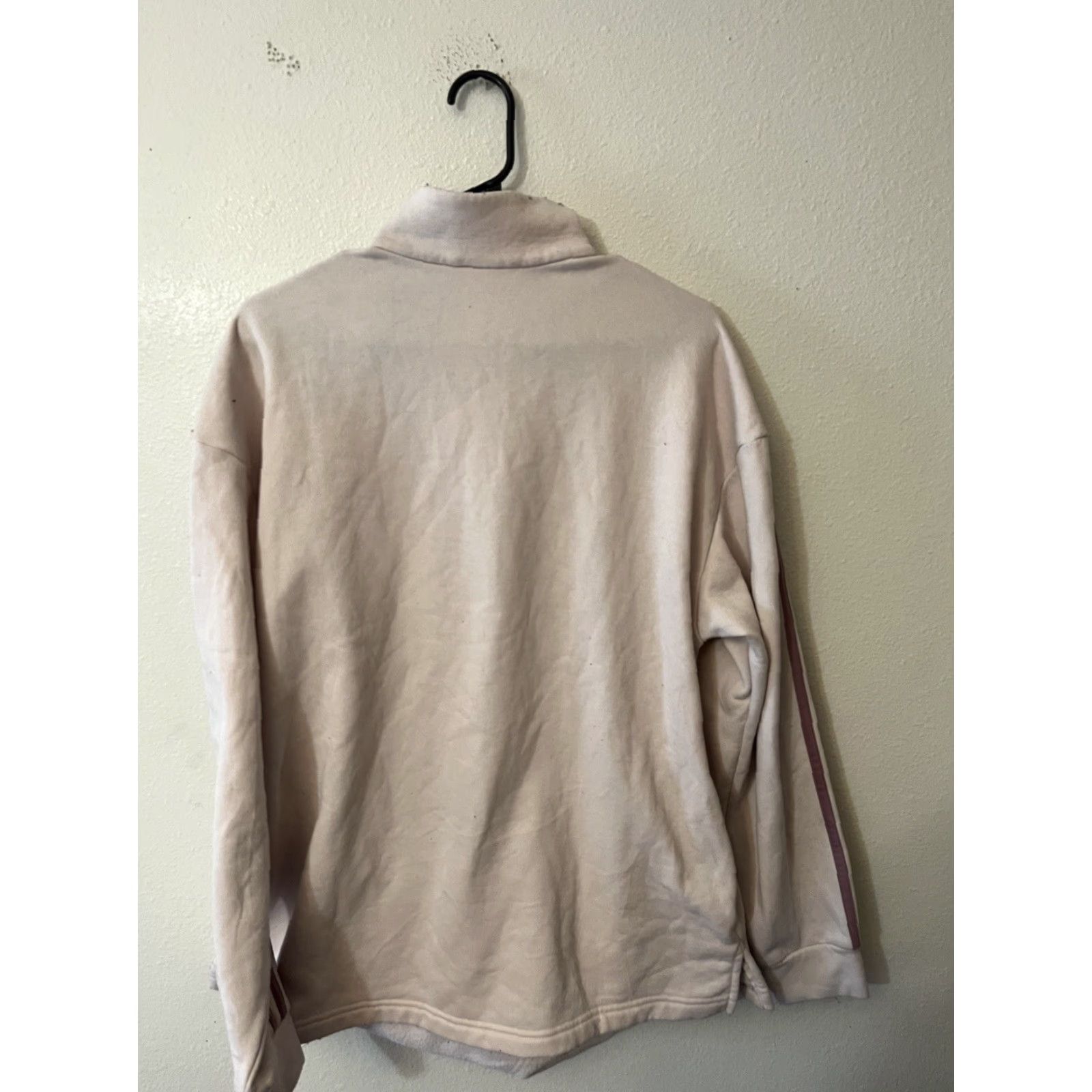 Adidas Adidas Athletic Pullover Sweater Women’s L 1/4 Zip Light Pink Fleece Logo Size L / US 10 / IT 46 - 3 Thumbnail