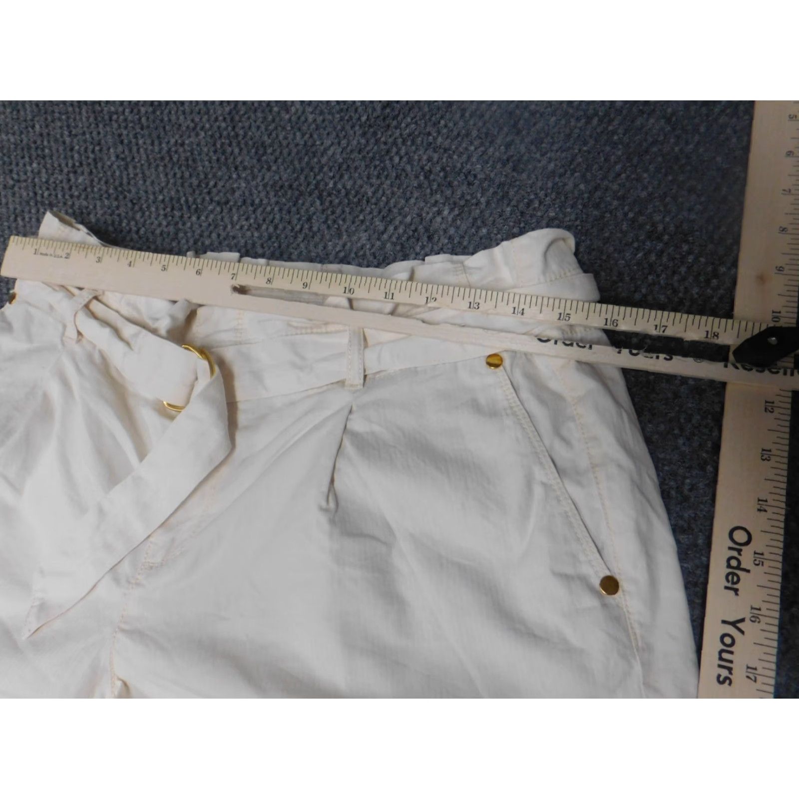 Loft LoFt Womens Shorts 8 Beige Chino Straight Casual Size 26" / US 2 / IT 38 - 6 Thumbnail