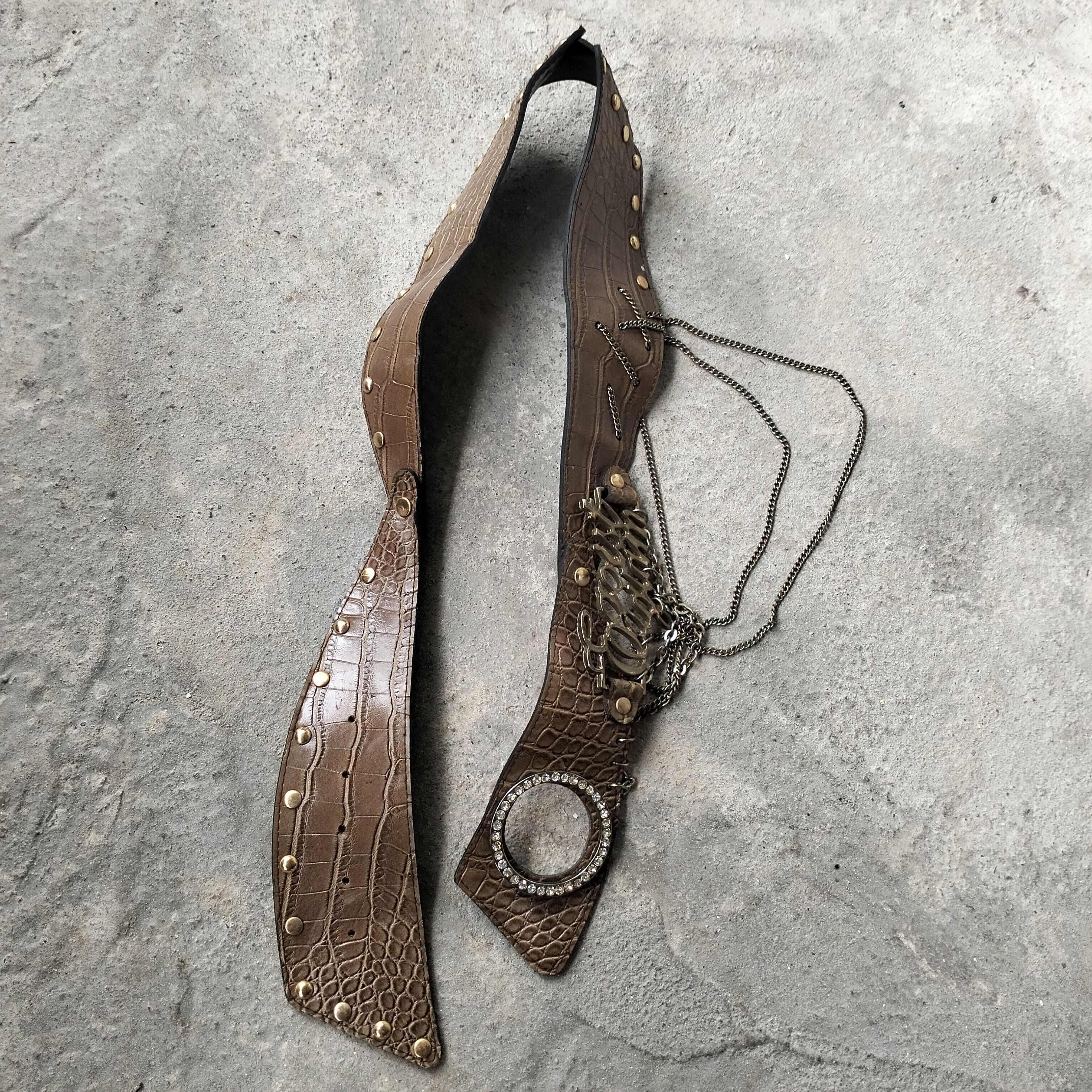 Japanese Brand EGOIST SNAKE SKIN CHAIN BELT Size ONE SIZE - 5 Thumbnail