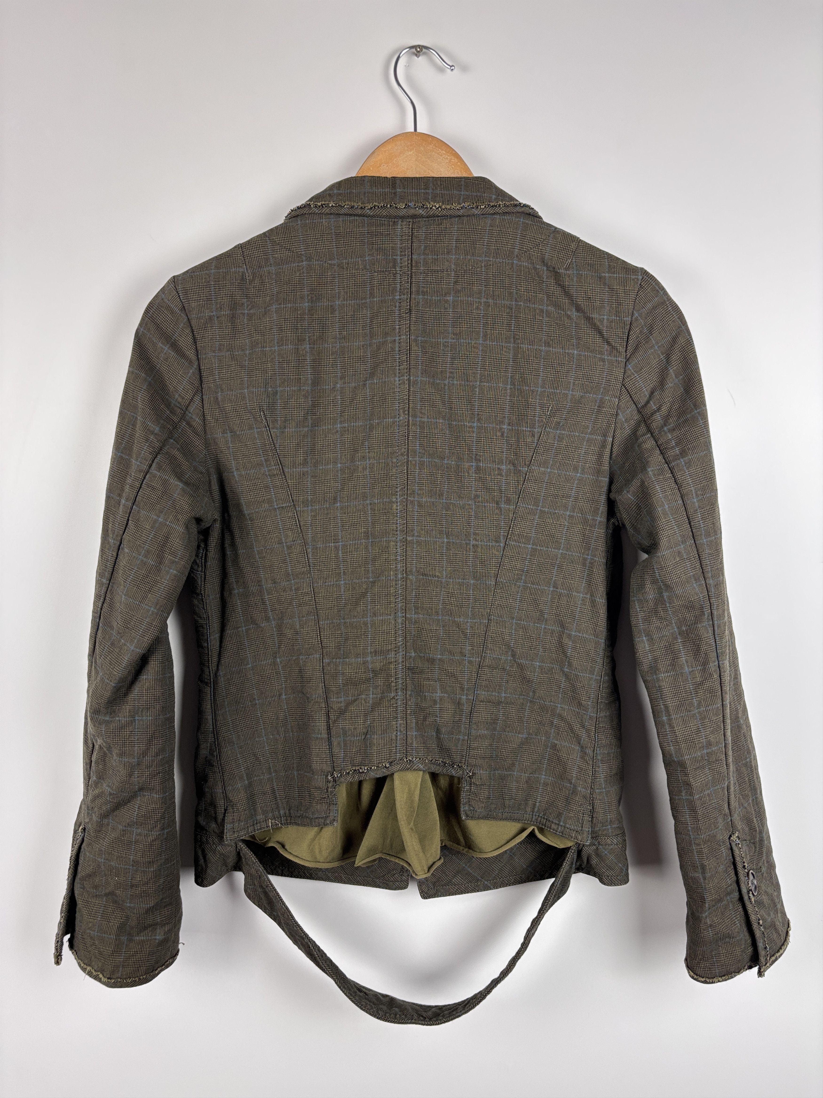 Cop Copine Vintage Cop Copine Check Cotton Blazer Green Size 38 Size XS / US 0-2 / IT 36-38 - 4 Thumbnail