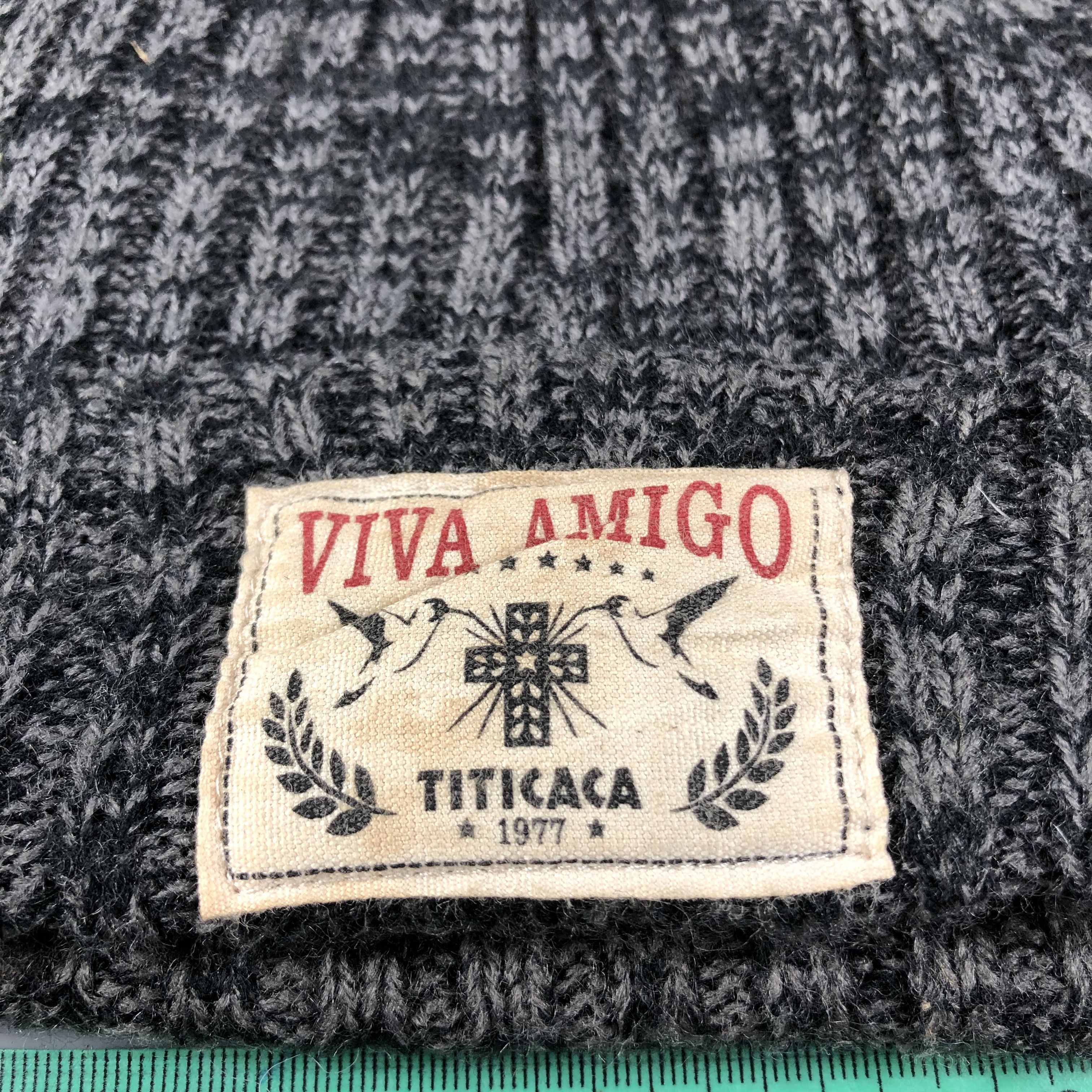 Vintage Titicaca Viva Amigos Knit Beanie Snowcap Snow Hat B737 Size ONE SIZE - 4 Thumbnail