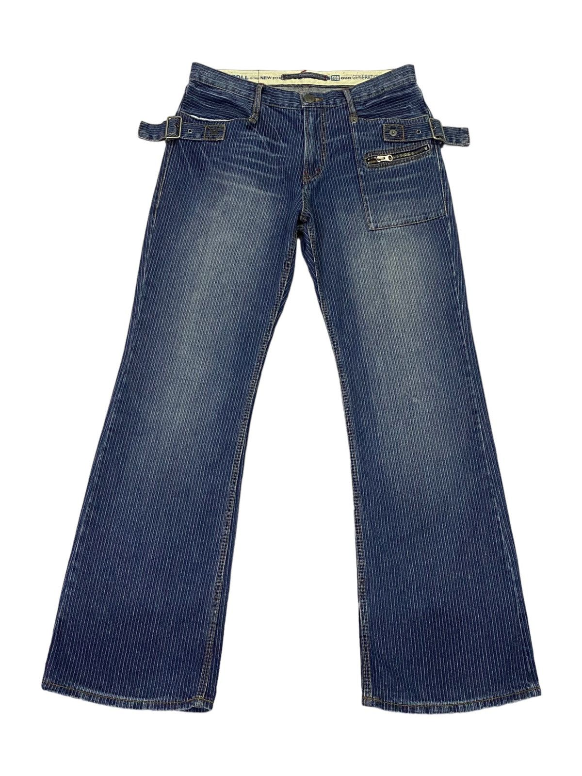 PPFM PPFM 20Th Anniversary Stripes Bondage Pant Flare Jeans Size US 32 / EU 48 - 2 Thumbnail