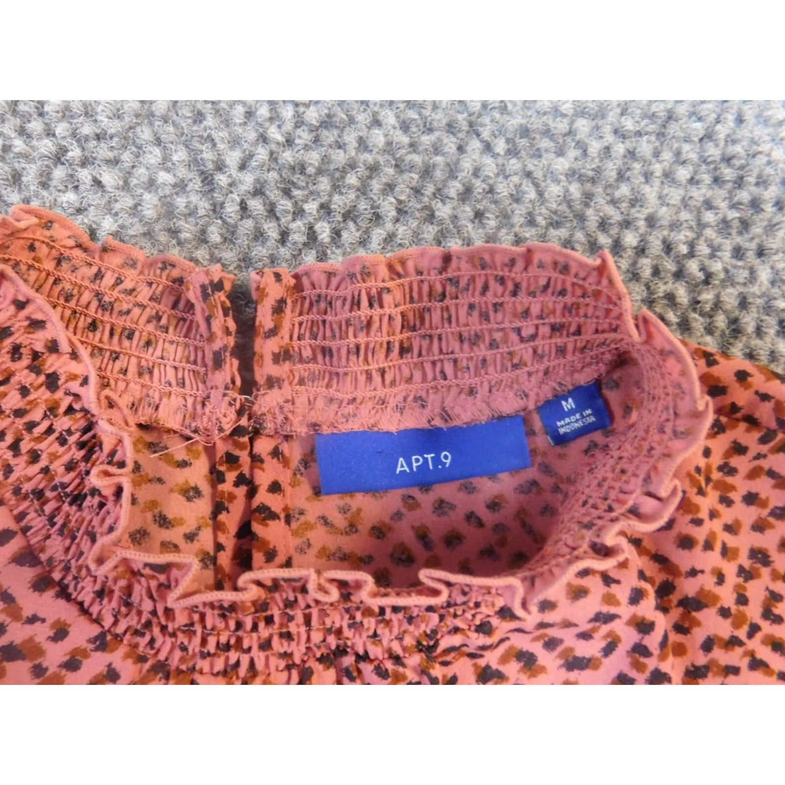 Apt. 9 Apt 9 Blouse M Women Casual Crew Neck Cotton Polyester Rayon Stretch Sleeveless Button Blue Pink Regular Non-Vintage Size M / US 6-8 / IT 42-44 - 4 Thumbnail