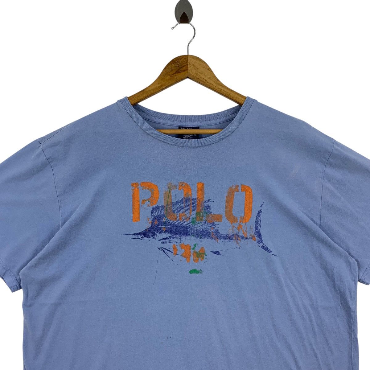 Polo Ralph Lauren × Vintage Vintage POLO RALPH LAUREN polo spellout tee Size US XL / EU 56 / 4 - 2 Thumbnail