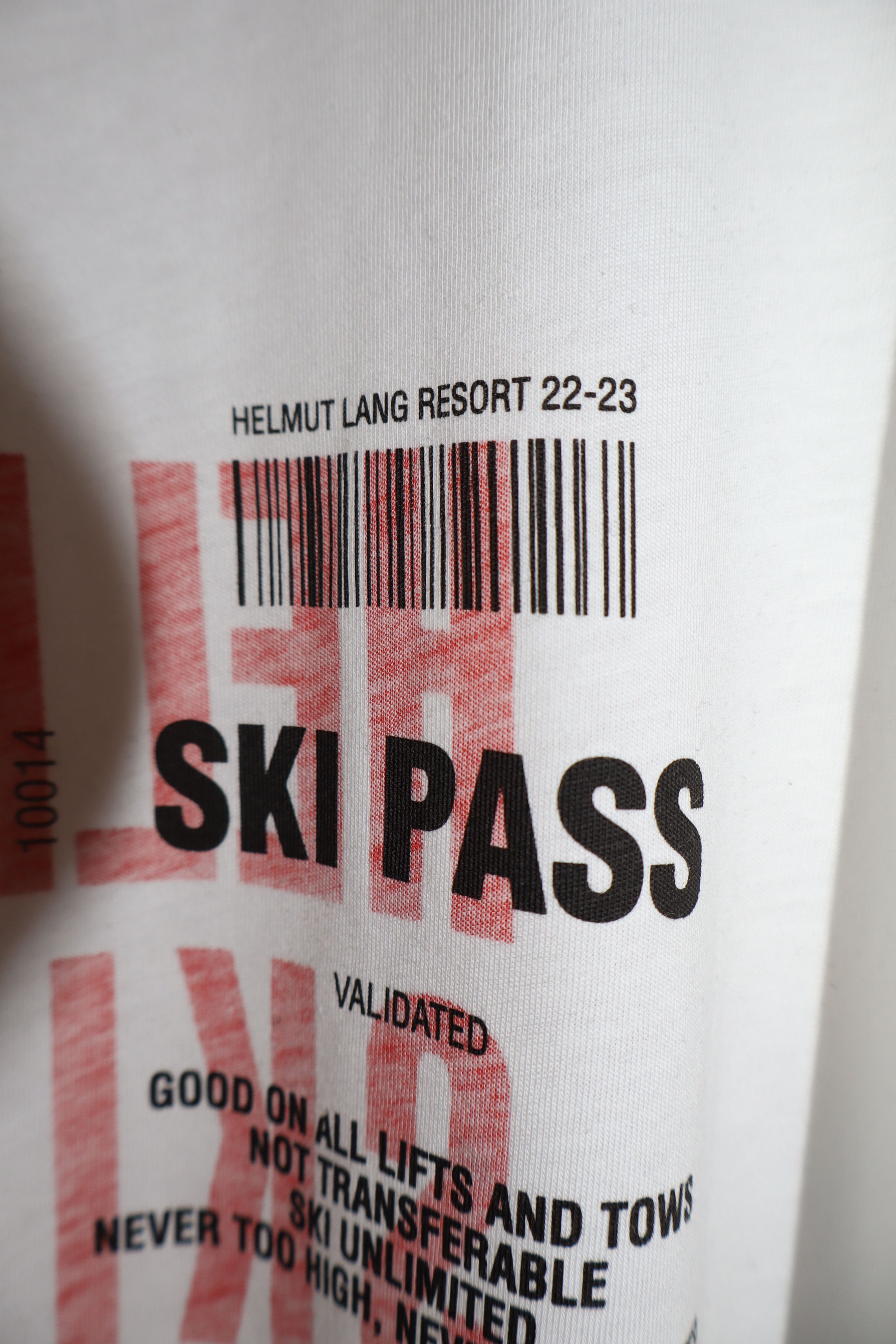 Helmut Lang Ski pass t-shirt Size US XXL / EU 58 / 5 - 4 Thumbnail
