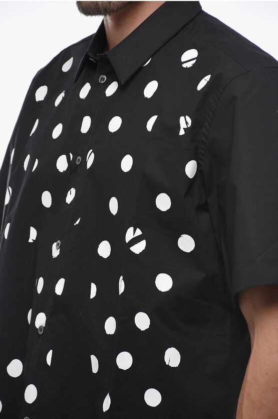 Raf Simons o1mle1124 Short Sleeve Shirt in Black/White Size US M / EU 48-50 / 2 - 3 Thumbnail