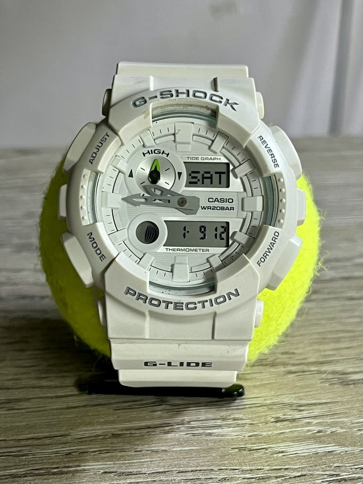 White G-Shock digital watch