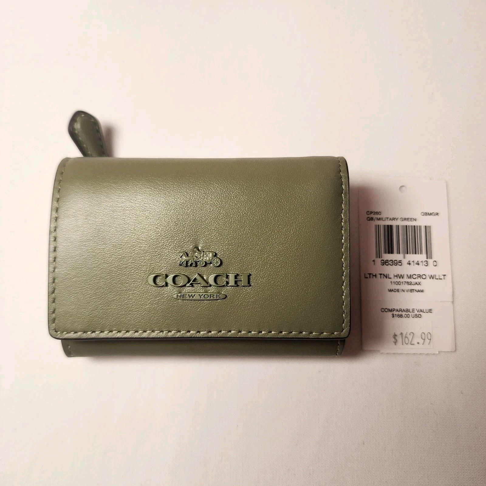 Coach NWT COACH CP260 Micro Wallet QB/MILITARY GREEN Size ONE SIZE - 1 Thumbnail