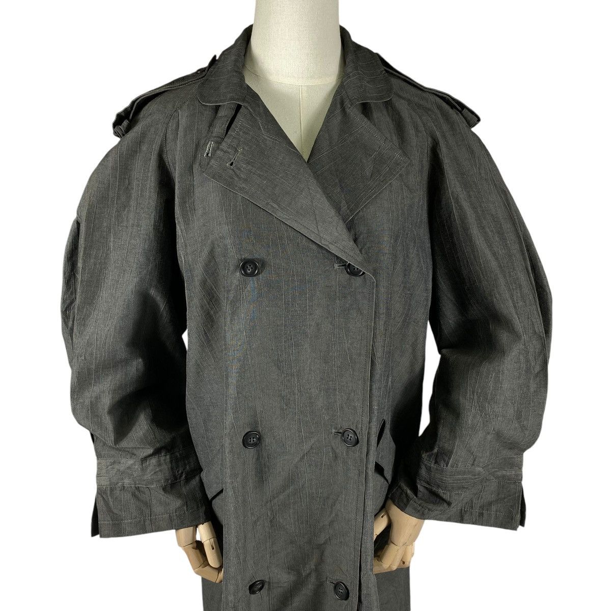 Thierry Mugler Vintage Thierry Mugler Balloon Sleeve Trench Coat Size M / US 6-8 / IT 42-44 - 2 Thumbnail