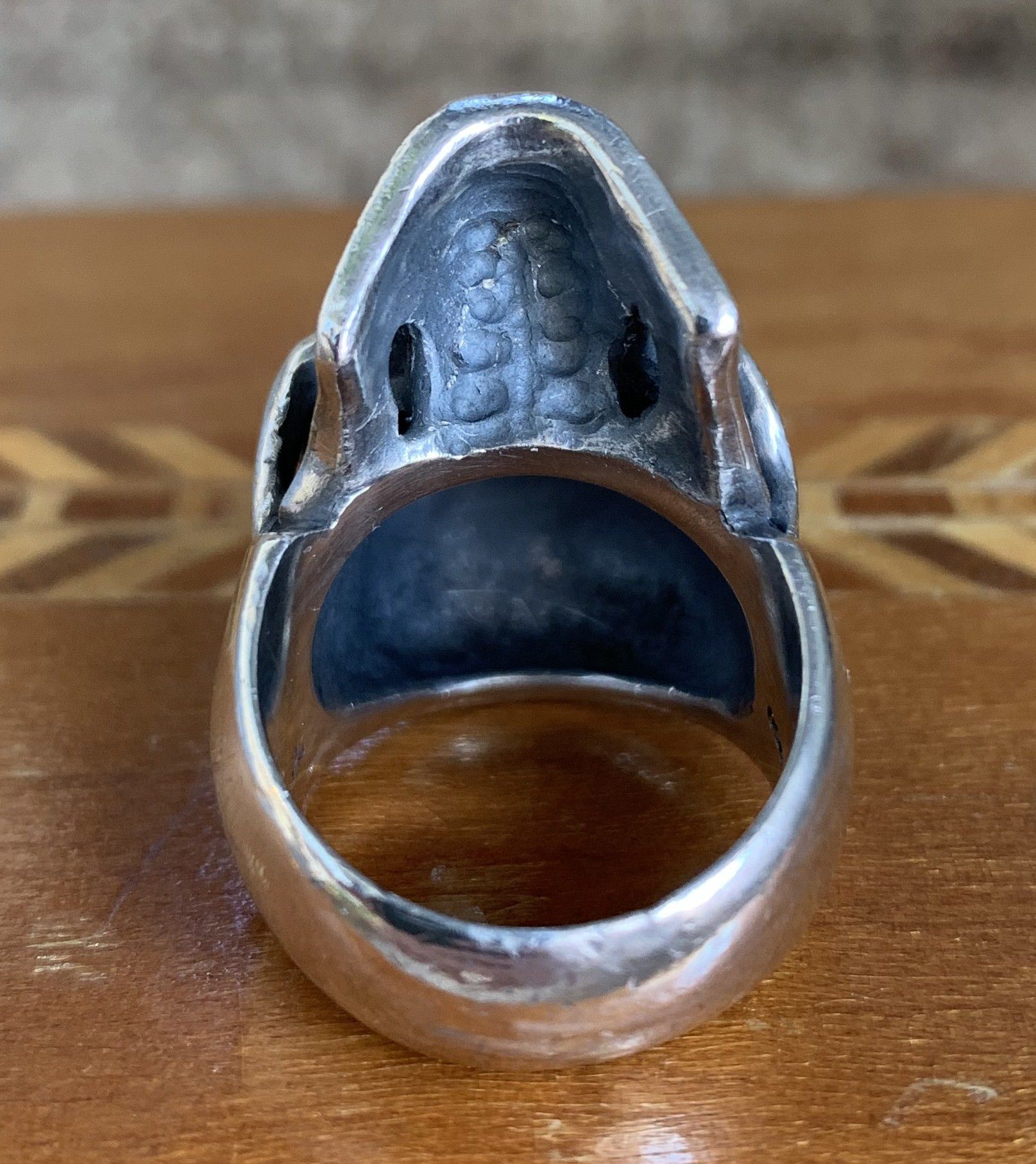Number (N)ine SS05 "Nightcrawler" Bejeweled Silver Skull Ring Size ONE SIZE - 6 Thumbnail