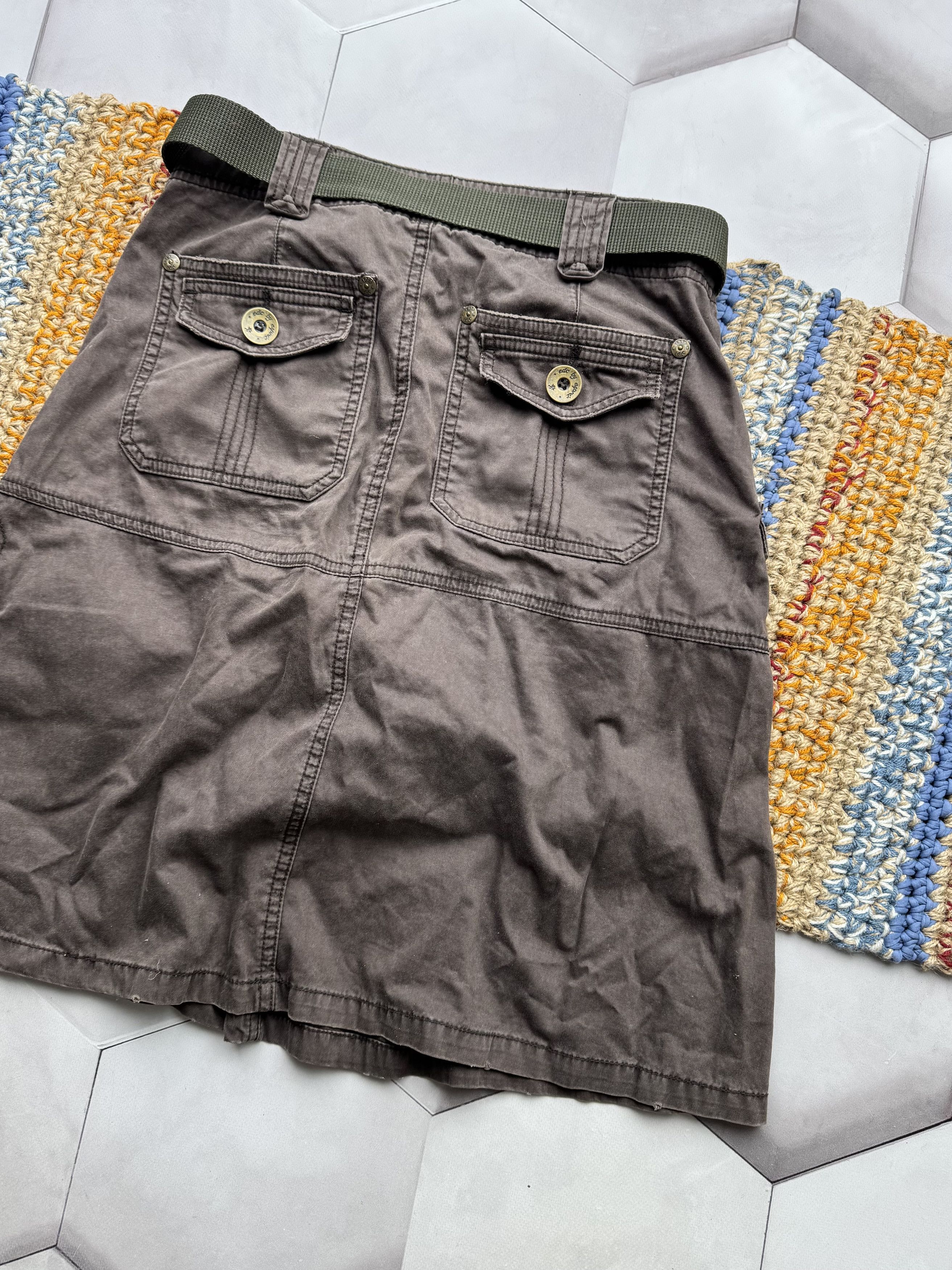 Vintage Vintage Cargo Skirt With Belt (E4) Size 26" / US 2 / IT 38 - 8 Thumbnail