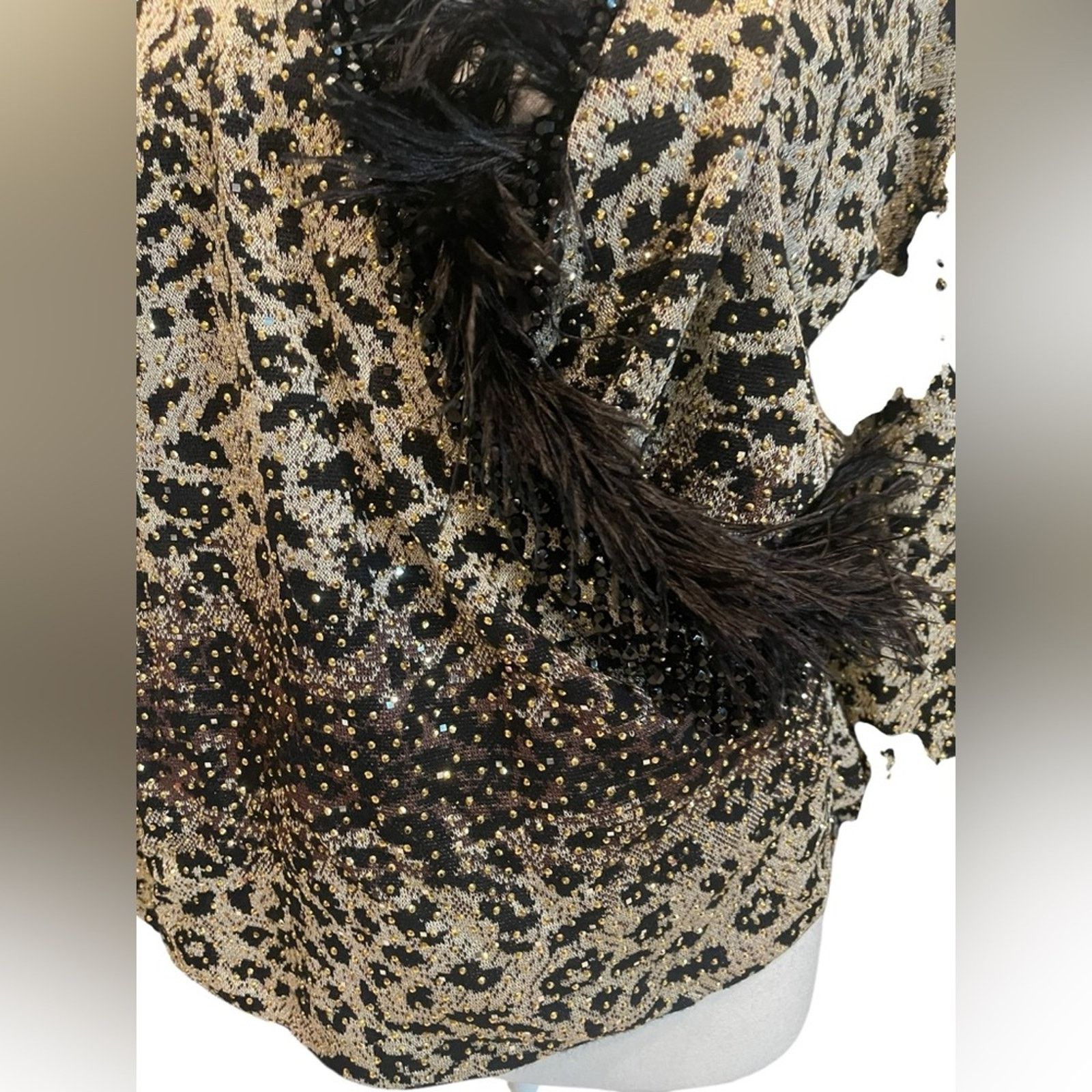 St. John St. John Studded Chic Leopard Print Sweater Sz:12 Size XL / US 12-14 / IT 48-50 - 3 Thumbnail