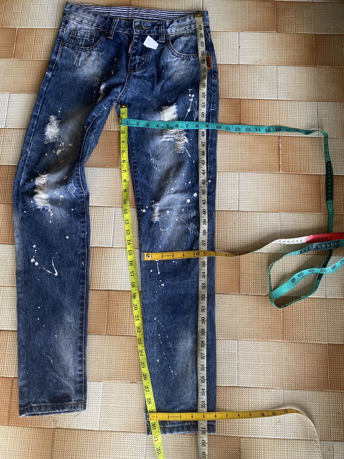 BUFFALO BOBS × Beauty Beast × Vintage Vintage dsouared painted slim fit denim Size US 31 - 8 Thumbnail