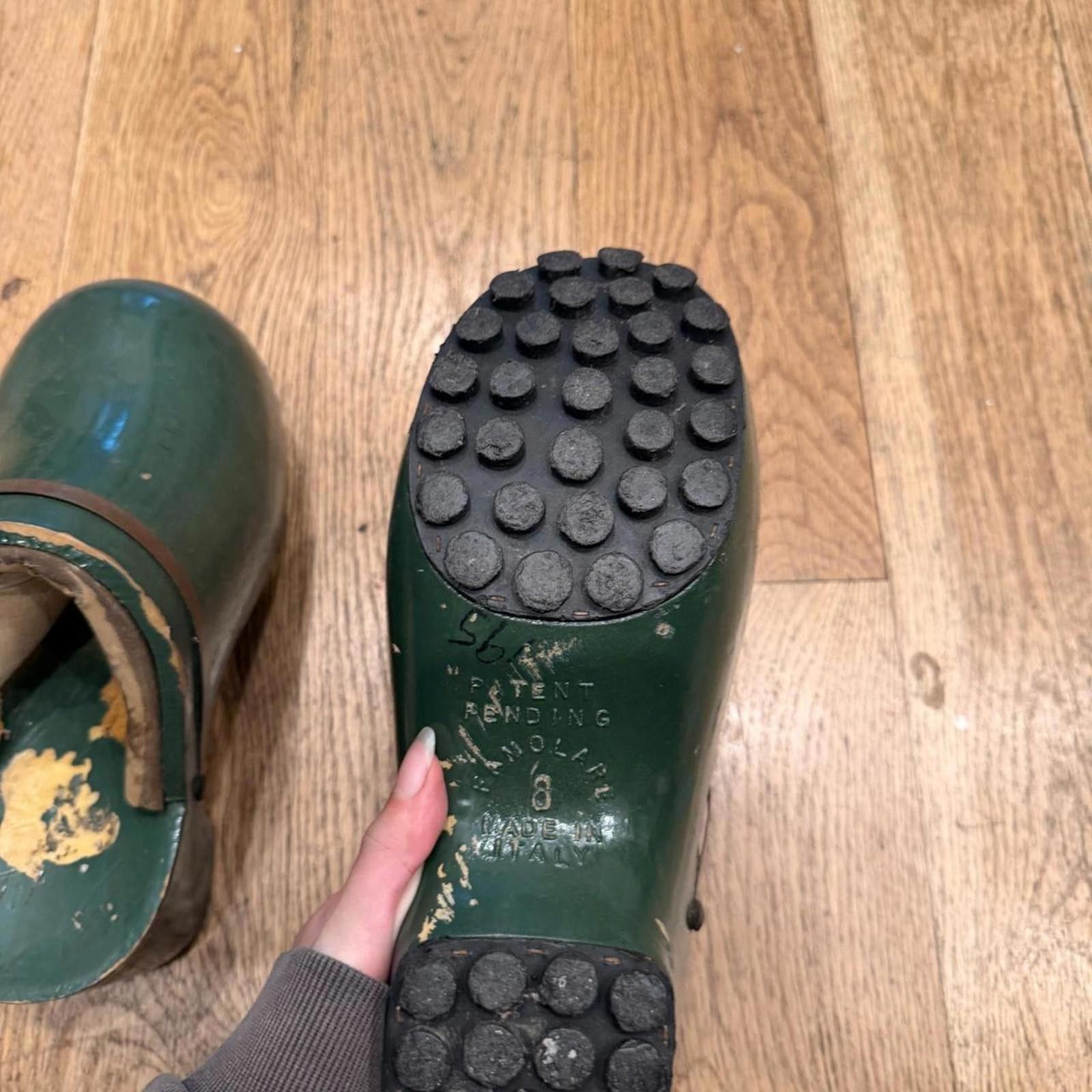 Other RARE! 70s Famolare Platform Amsterdam Green Clogs Size US 8 / IT 38 - 3 Thumbnail