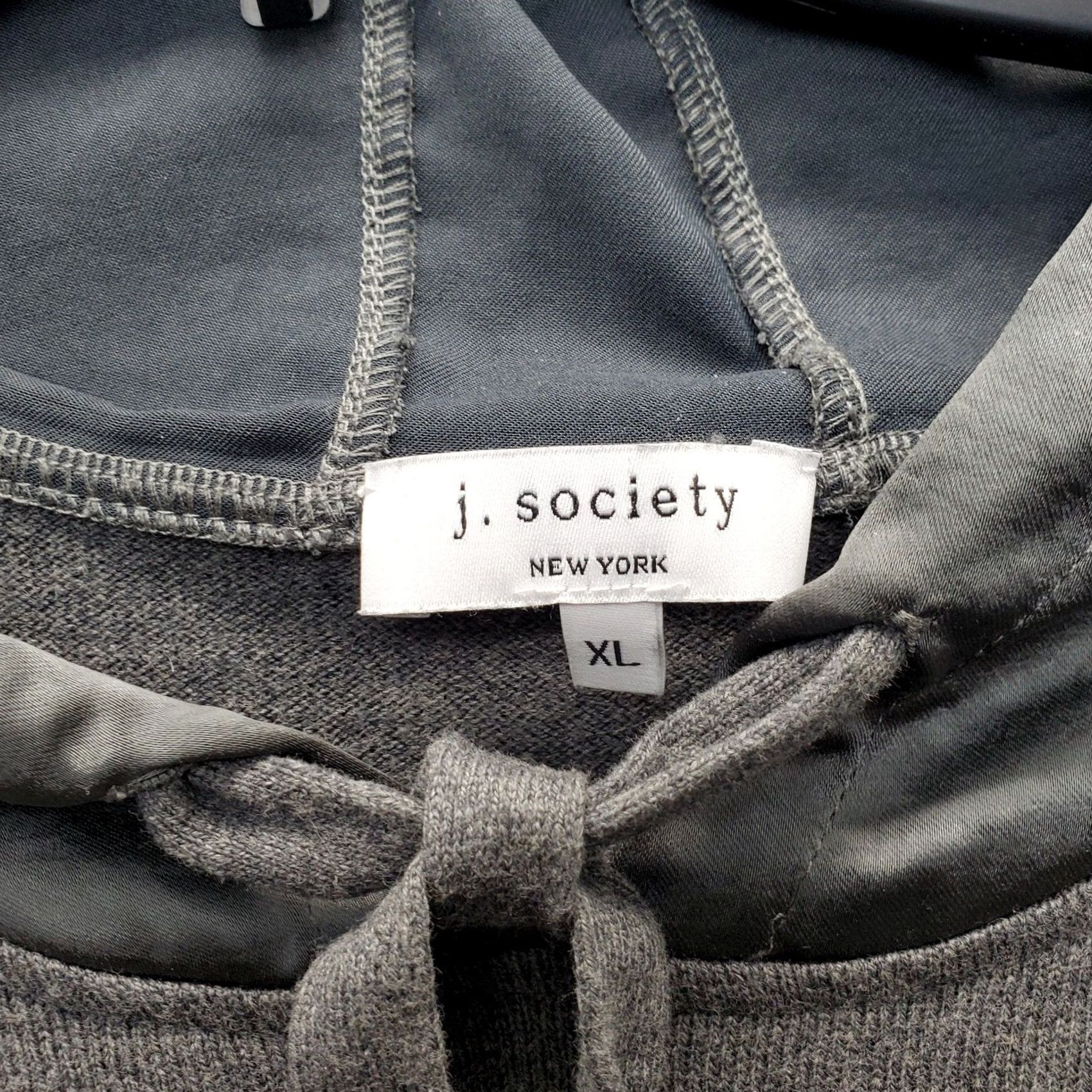 KangaROOS J Society Hoodie Womens XL Gray Long Sleeve Kangaroo Pocket Drawstring Size XL / US 12-14 / IT 48-50 - 7 Thumbnail
