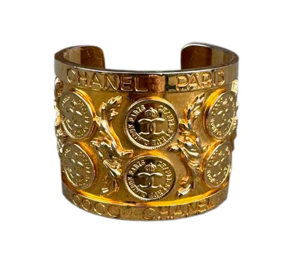 Chanel Coco Chanel 31 Rue Cambon Paris Gold Plated Cuff Size ONE SIZE - 1 Thumbnail