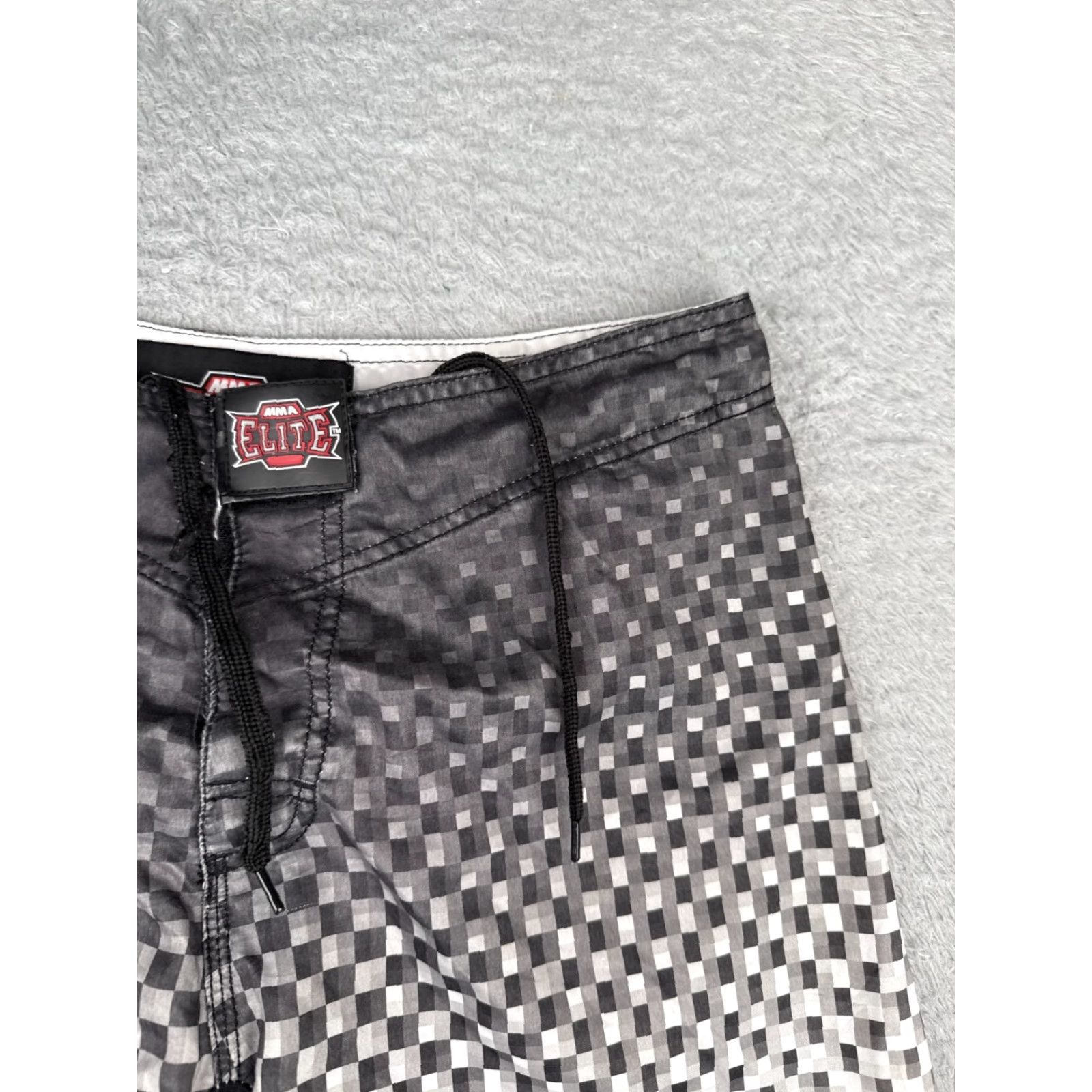 Vintage MMA Elite Shorts Mens Small White Black Drawstring Waist Gym Workout Training Size US 30 / EU 46 - 5 Thumbnail
