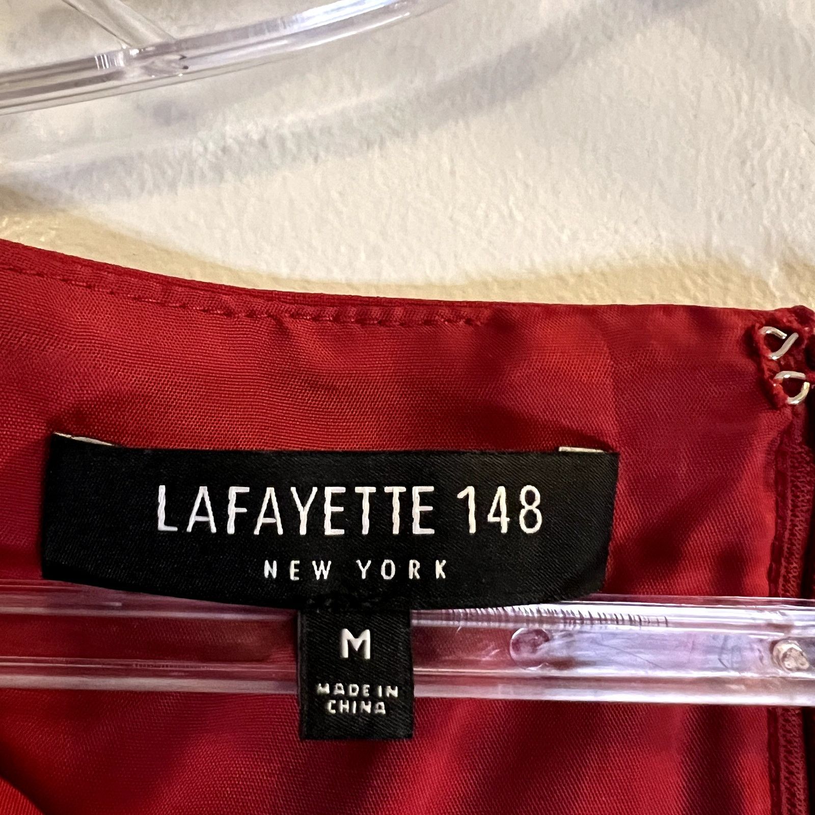 Lafayette 148 Lafayette 148 New York Shift Red Mini Dress Size M Size M / US 6-8 / IT 42-44 - 5 Thumbnail