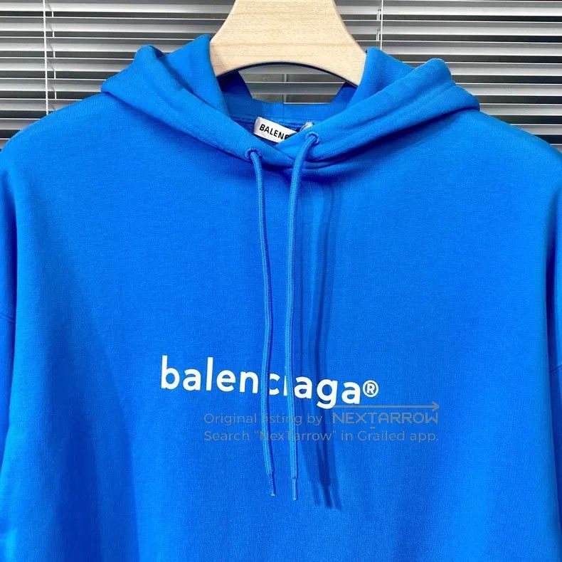 Balenciaga Balenciaga Loose Blue Hoodie Sweatshirt with Mailbox Lette Size US S / EU 44-46 / 1 - 3 Thumbnail