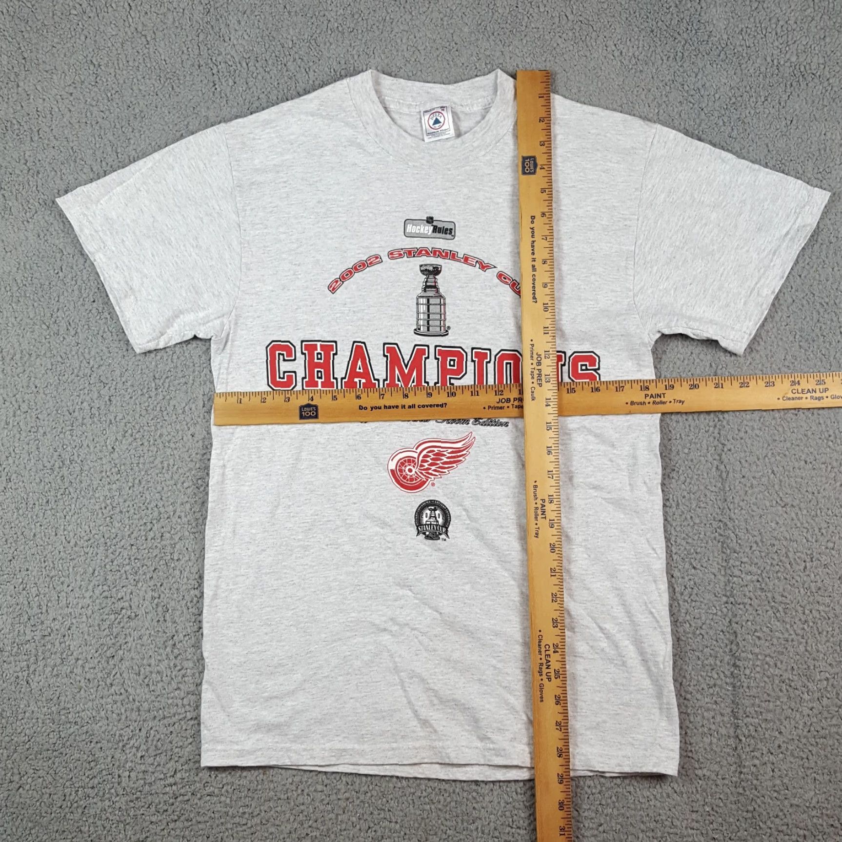 Delta VINTAGE Y2K Detroit Red Wings NHL T-Shirt Men Small Gray Ice Hockey Stanley Cup Retro Sports Size US S / EU 44-46 / 1 - 8 Thumbnail