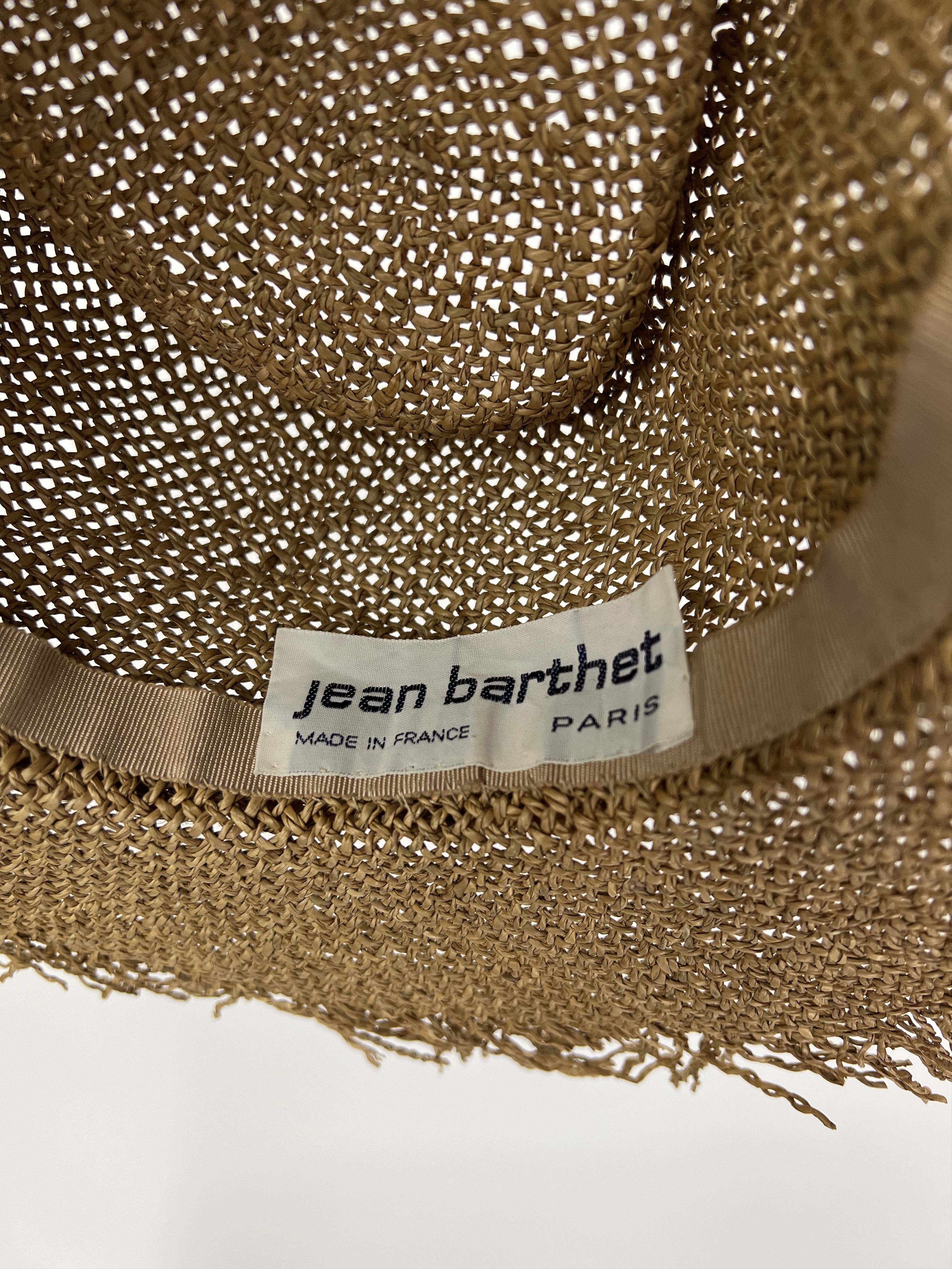 Designer Jean Barthet Rare Vintage Straw Fedora Hat One Size Size ONE SIZE - 7 Thumbnail