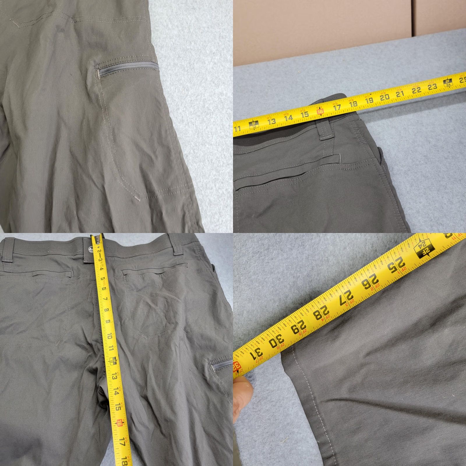 Wrangler Wrangler Pants Mens 33x33 Olive Nylon Stretch Zip Pocket Cargo Hiking Outdoor Size US 31 - 8 Thumbnail