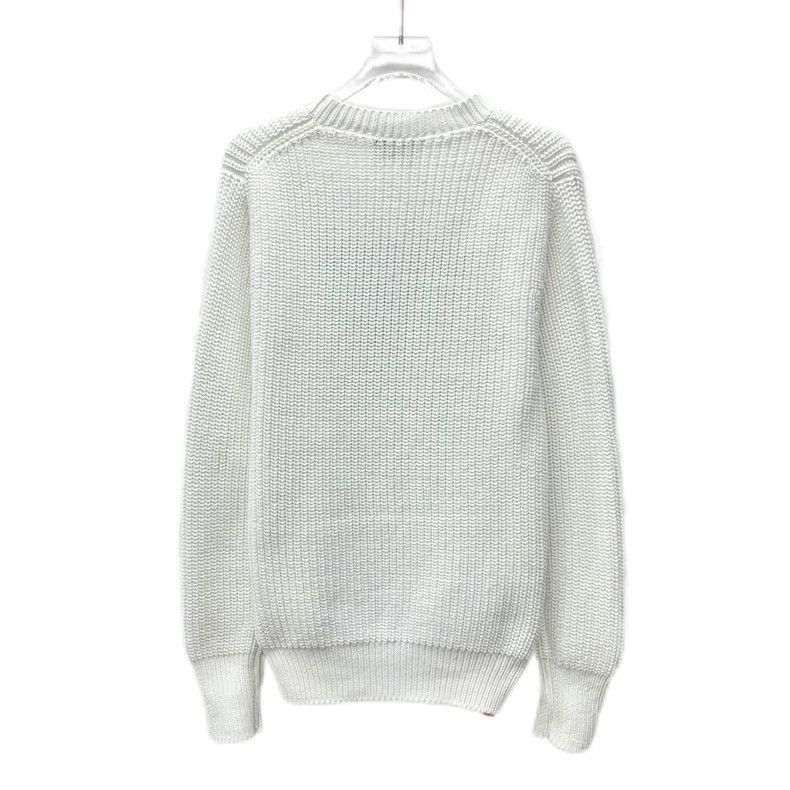 Prada Prada White Letter Knit Sweater Long Sleeve -2505 Size US M / EU 48-50 / 2 - 2 Thumbnail