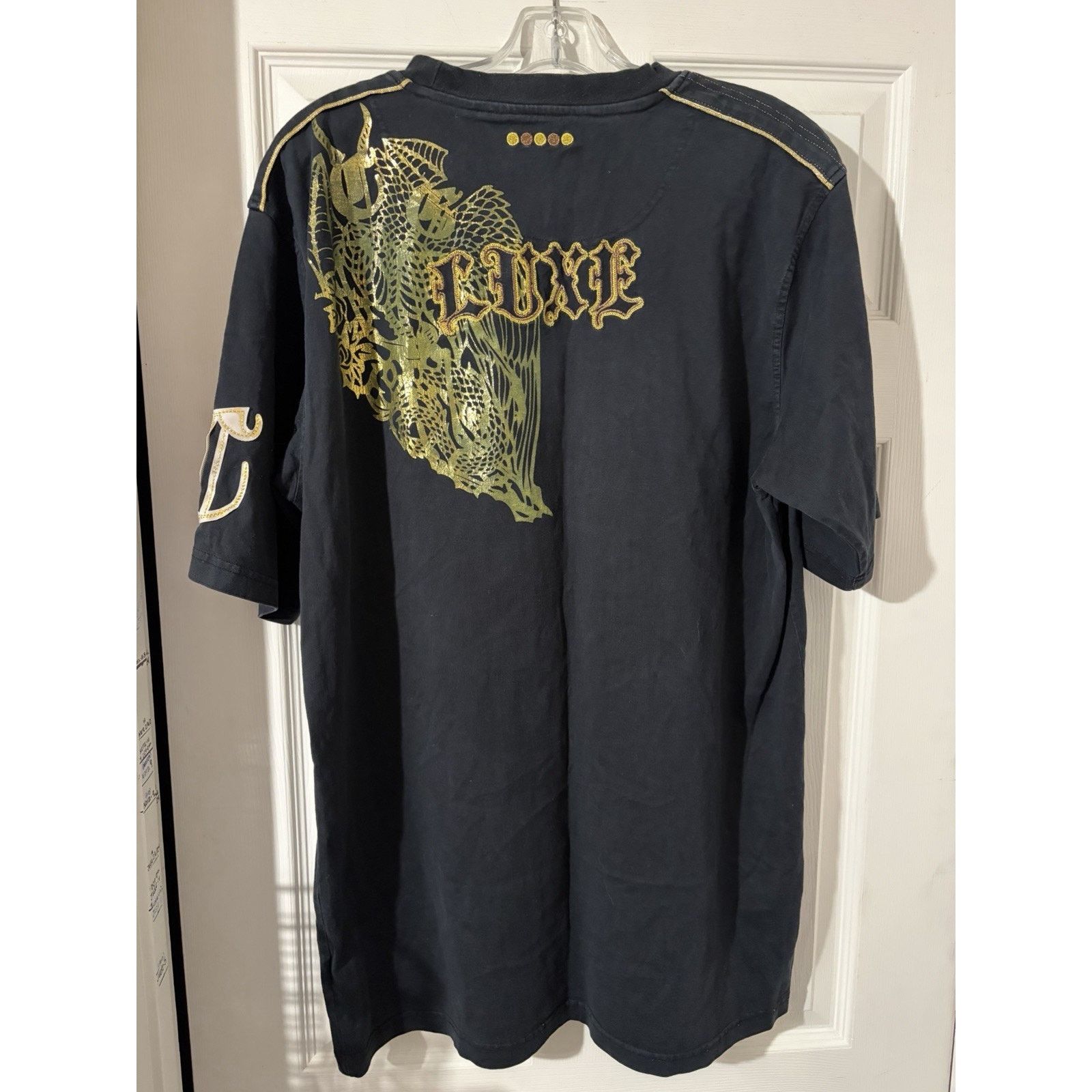 Coogi Coogi Luxe Dragon Shirt Sz XL Black Gold Embroidered Hip Hop Size US XL / EU 56 / 4 - 5 Thumbnail