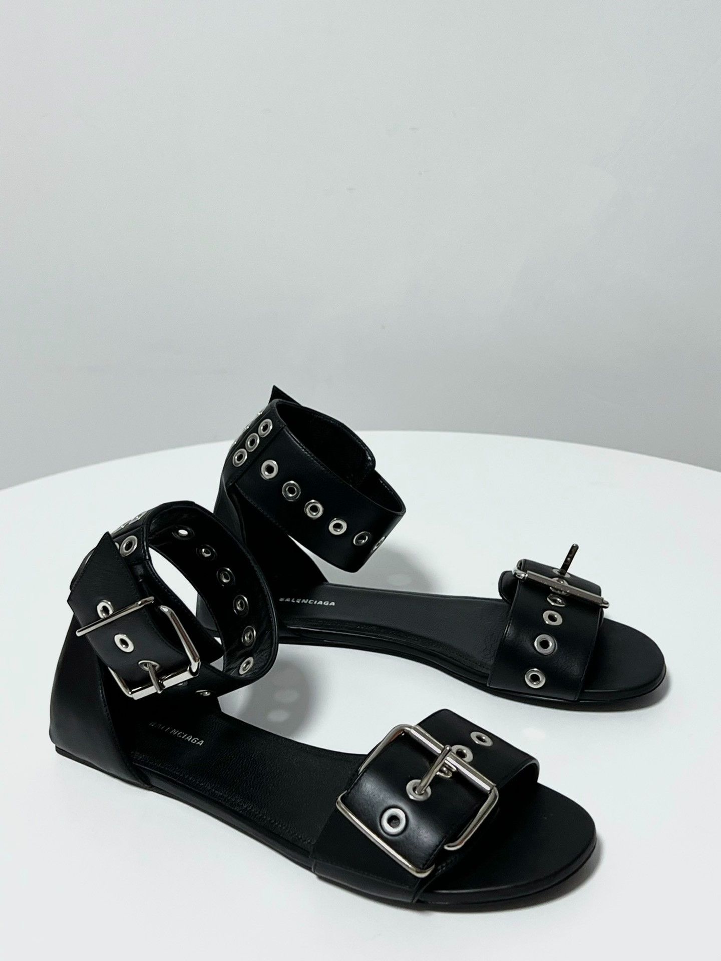 Balenciaga Balenciaga Cagole Studded Biker Flat Boots Size US 4 / IT 34 - 1 Thumbnail