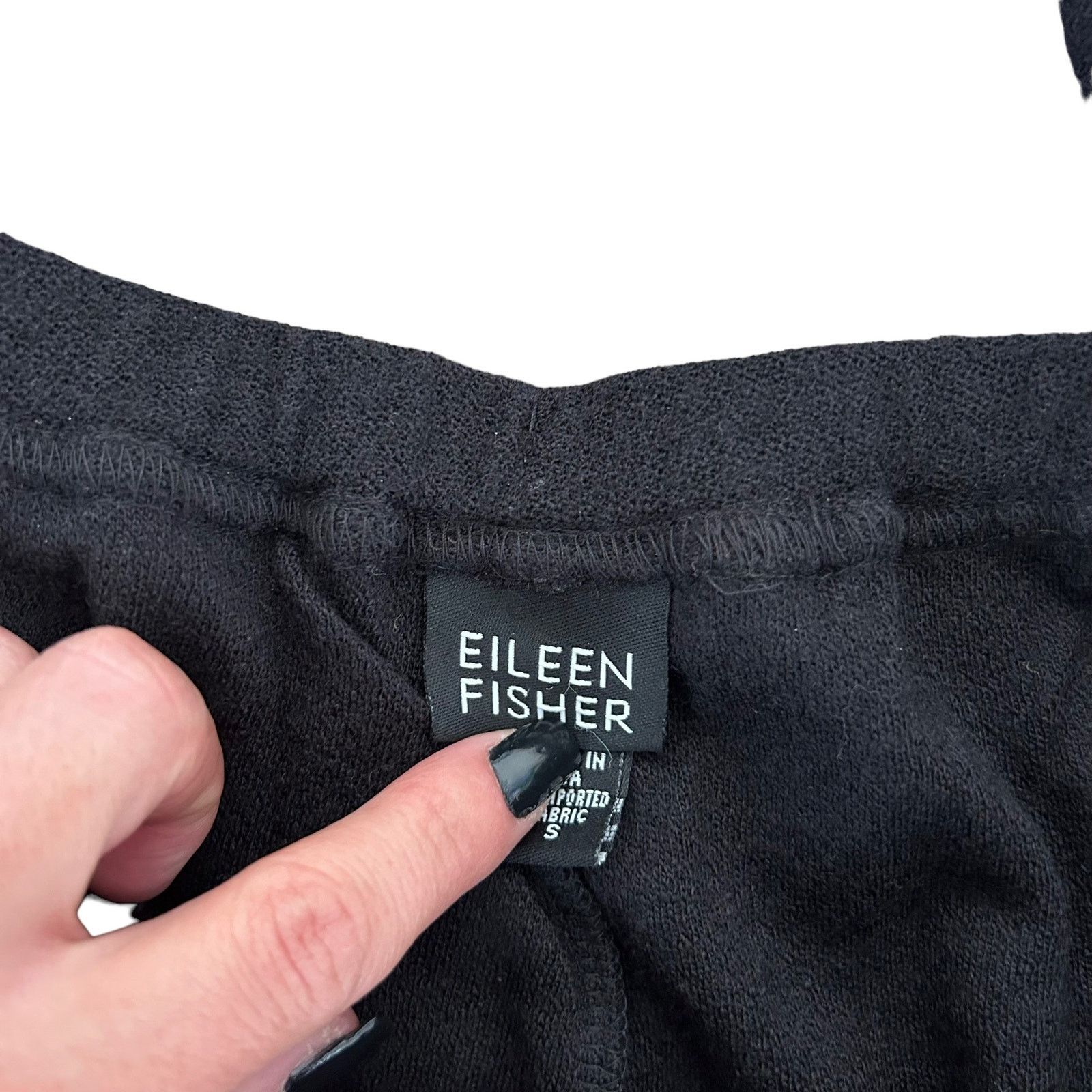 Eileen Fisher Eileen Fisher Black Wide Leg Pants Sz S Size 27" / US 4 / IT 40 - 2 Thumbnail