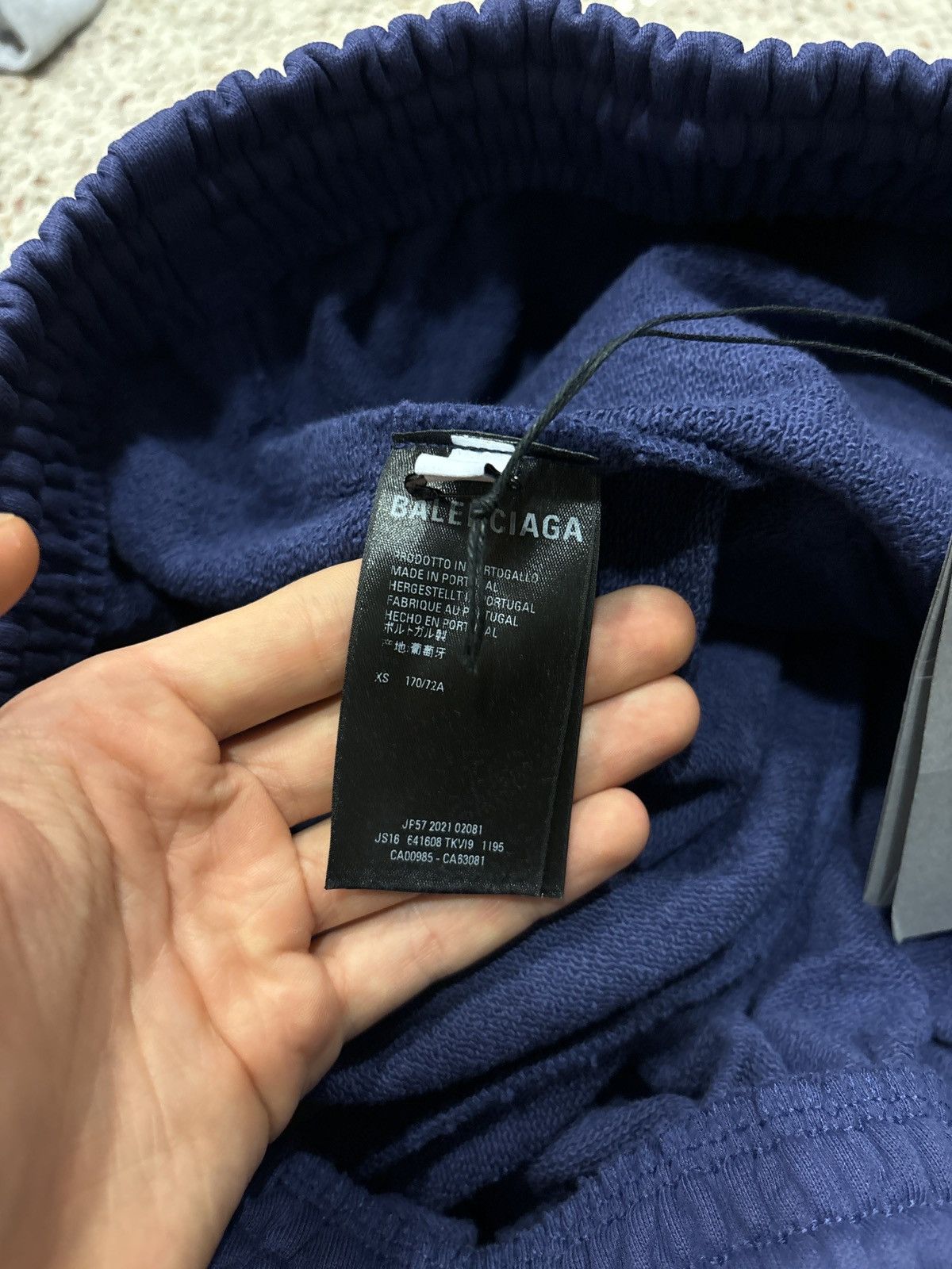 Balenciaga Balenciaga Navy Campaign Cotton Sweat Shorts Size US 34 / EU 50 - 4 Thumbnail