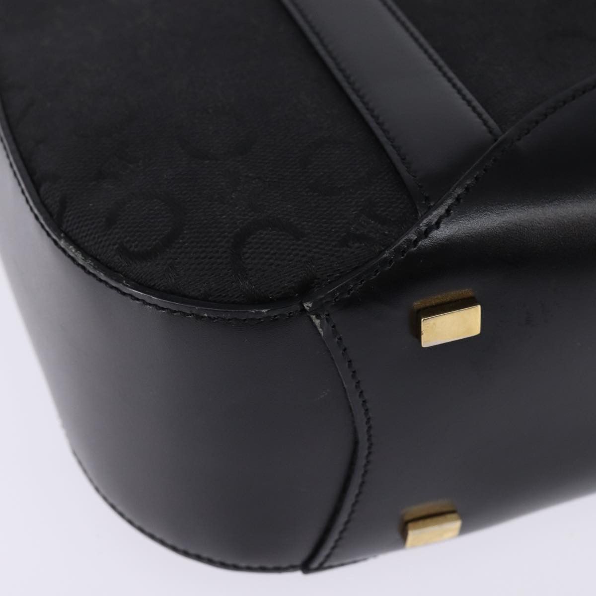 Celine CELINE C Macadam Canvas Tote Bag Black Gold Size ONE SIZE - 8 Thumbnail