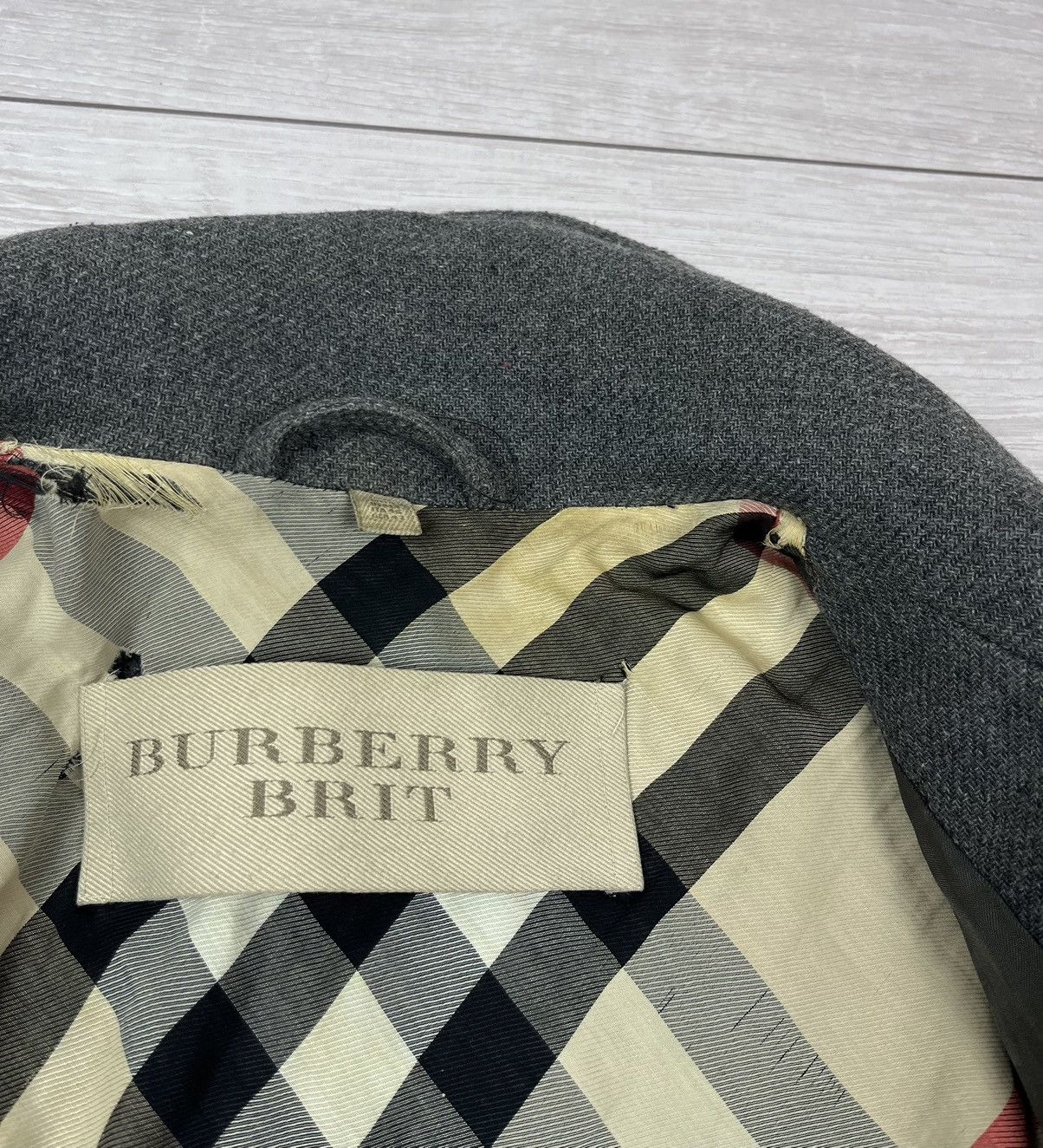 Burberry Burberry Brit Luxury Grey Wool Belted Coat Jacket Size XL / US 12-14 / IT 48-50 - 24 Thumbnail