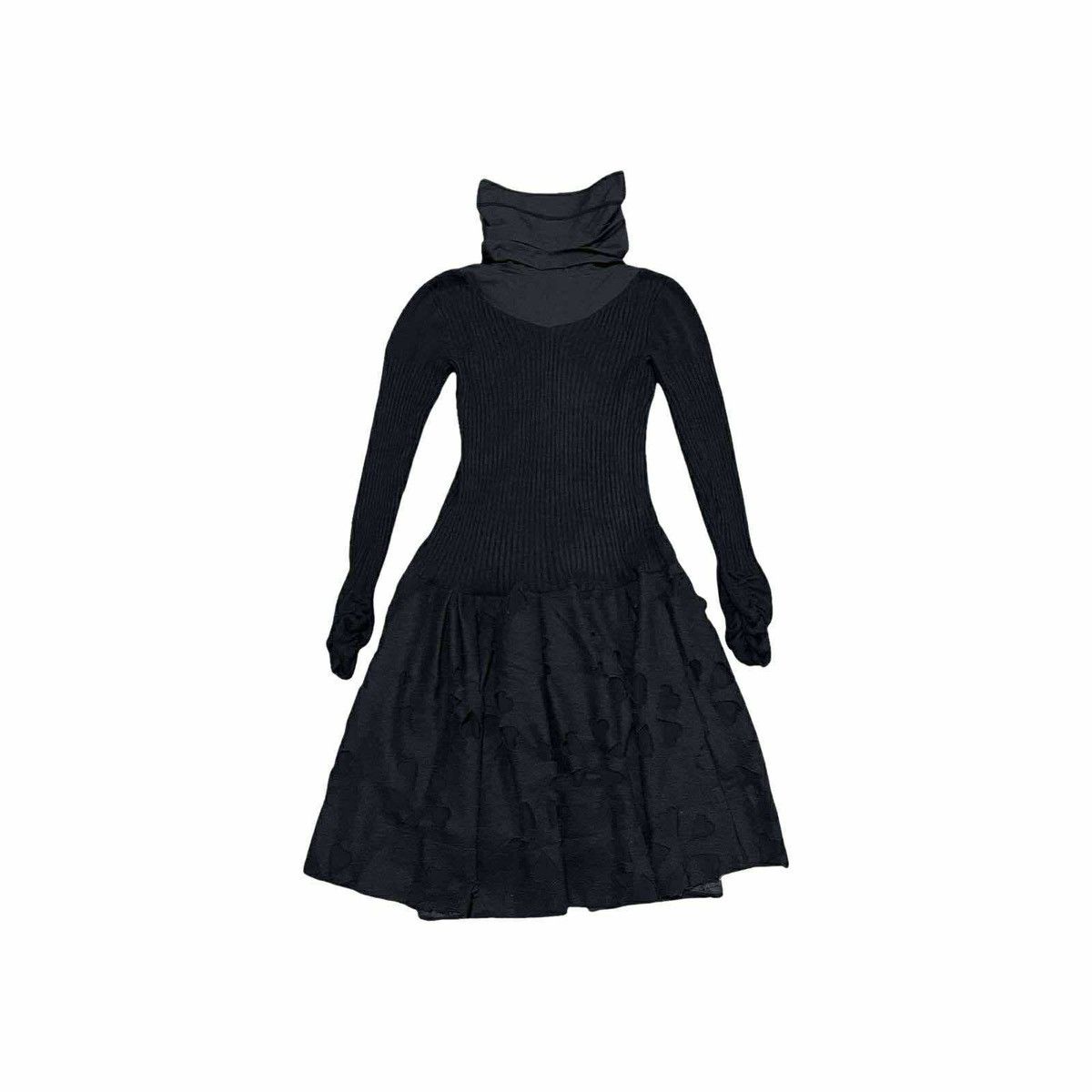 Japanese Brand 🔥Rare Japanese Y2K Esensation Goth Dress Wool Ribbed Knit Size M / US 6-8 / IT 42-44 - 10 Thumbnail