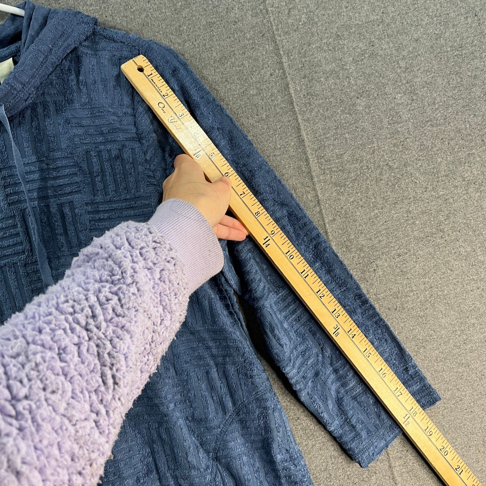 Other LOGO Lounge by Lori Goldstein Textured Terry Cloth Hoodie Size XS / US 0-2 / IT 36-38 - 6 Thumbnail