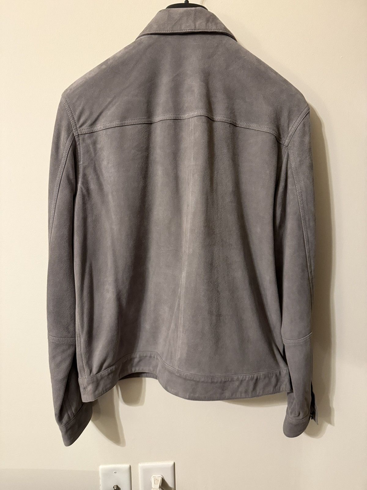 Billy Reid Grey Suede Leather Trucker Jacket Billy Reid Medium Size US M / EU 48-50 / 2 - 4 Thumbnail