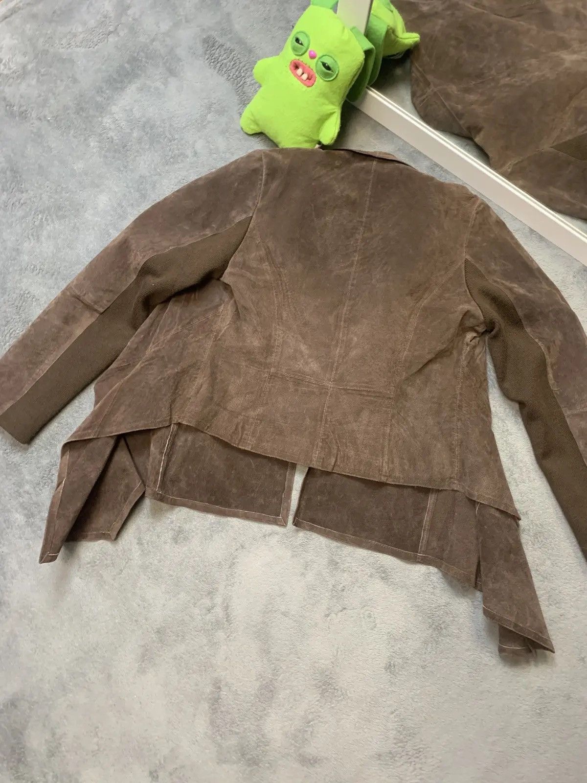Vintage Vintage Avant Garde Sued Asymmetrical Jacket Owens Style Size US M / EU 48-50 / 2 - 6 Thumbnail