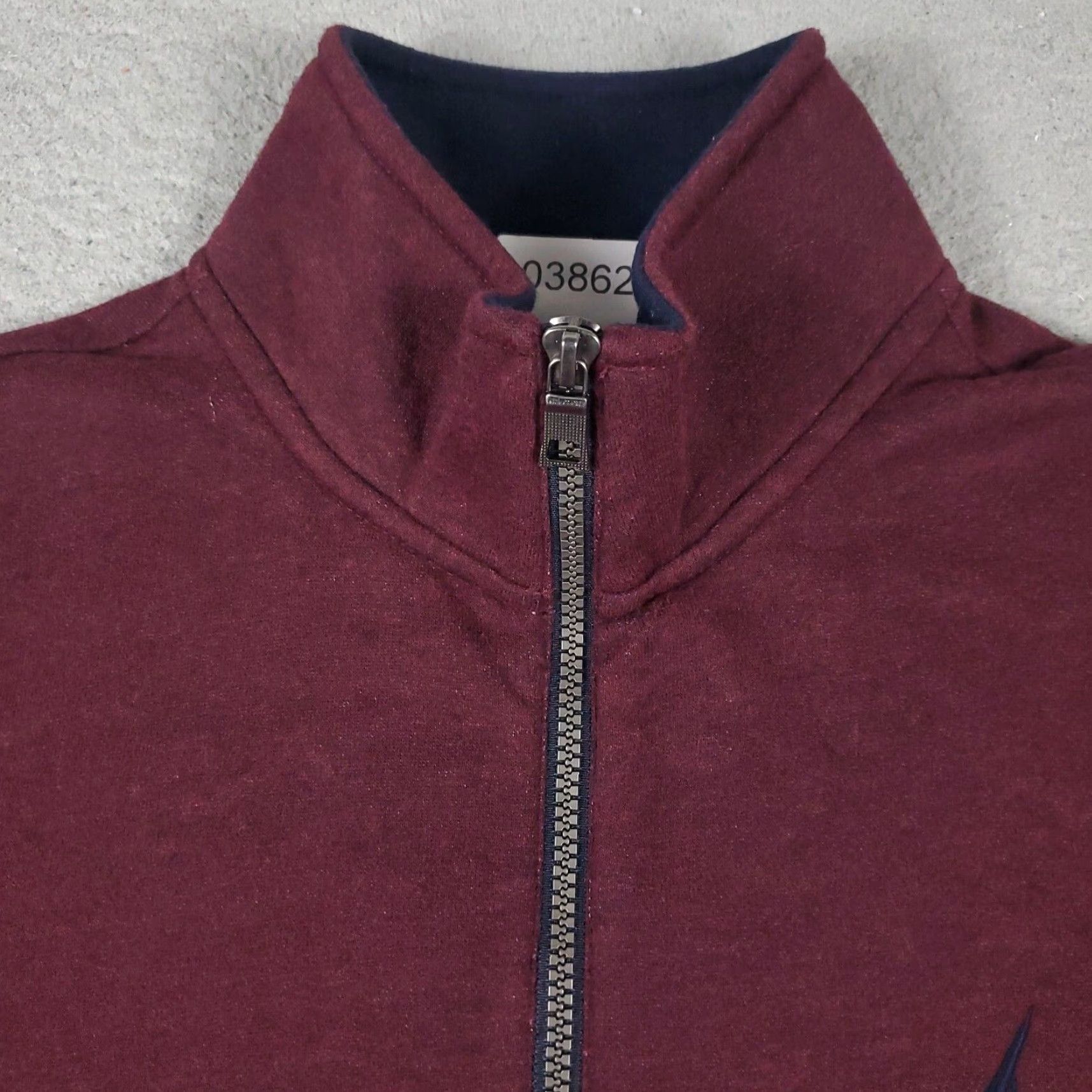 Nautica Nautica Mens Small Purple Sweater Pullover 1/4 Zip Mock Neck Cotton Blend Size US S / EU 44-46 / 1 - 3 Thumbnail
