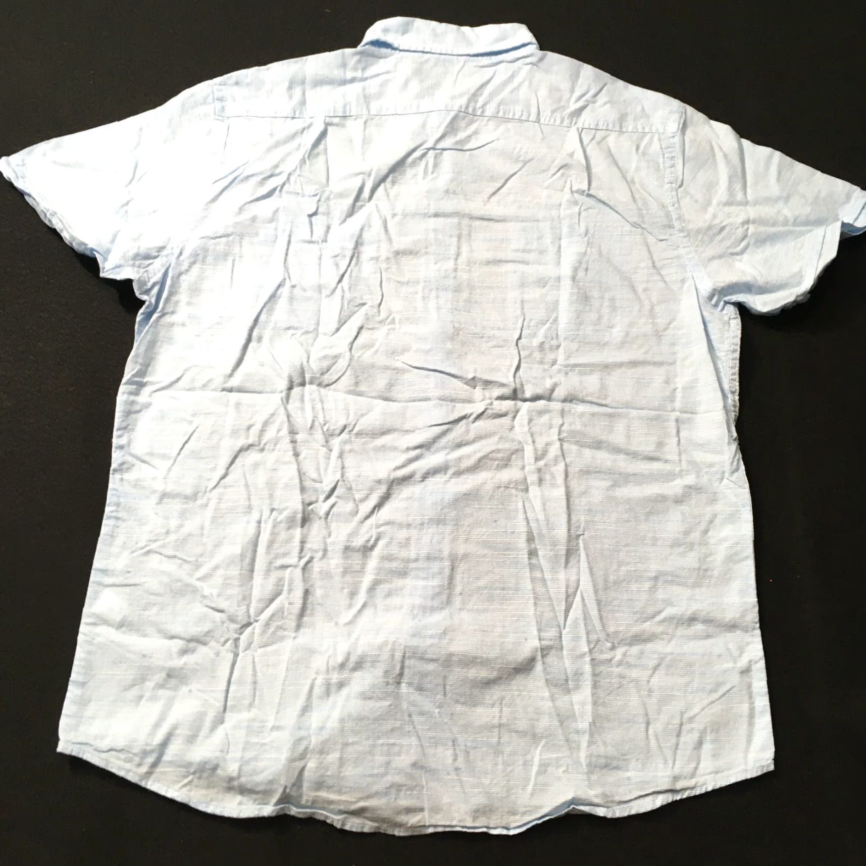 Izod IZOD Shirt Large Powder Blue Woven Button-Down Short Sleeve Top Mens Regular Size Blue Cotton Check Polo Rugby Pocket Size US L / EU 52-54 / 3 - 7 Thumbnail