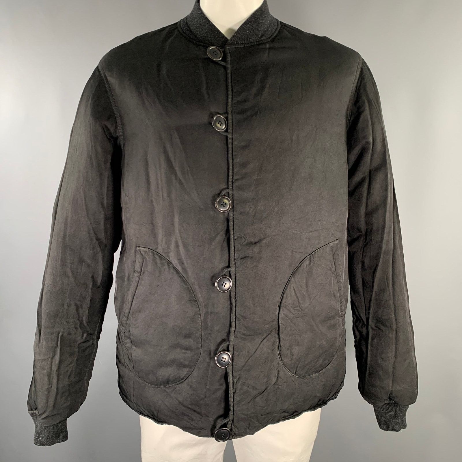 Visvim VISVIM Size L Black Nylon Reversible Bomber Jacket Size US L / EU 52-54 / 3 - 5 Thumbnail
