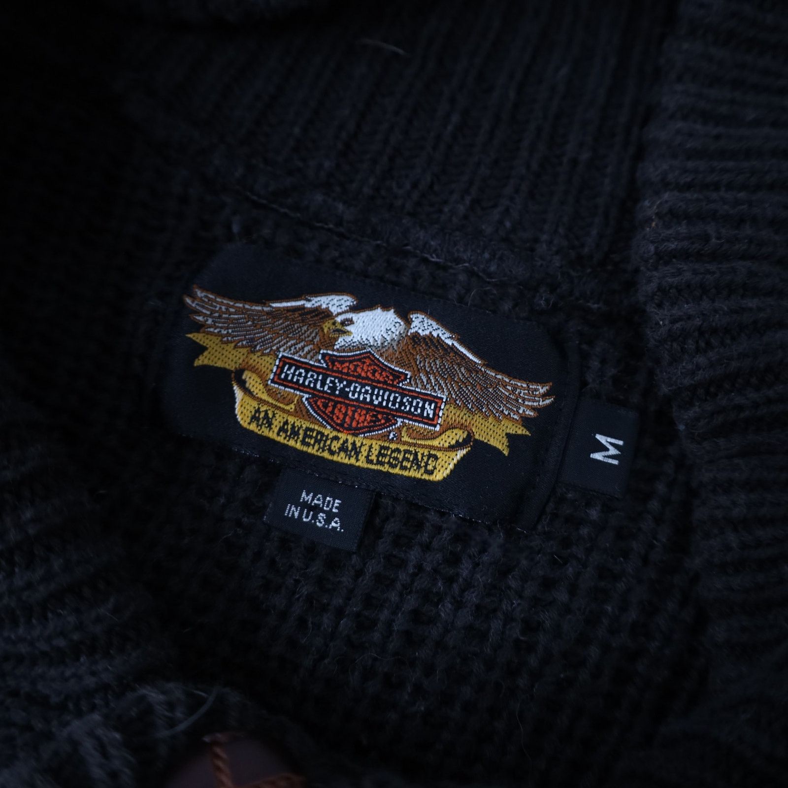 Harley Davidson × Vintage Vintage Harley Davidson Knit Spellout Cowl Sweater Size M / US 6-8 / IT 42-44 - 6 Thumbnail